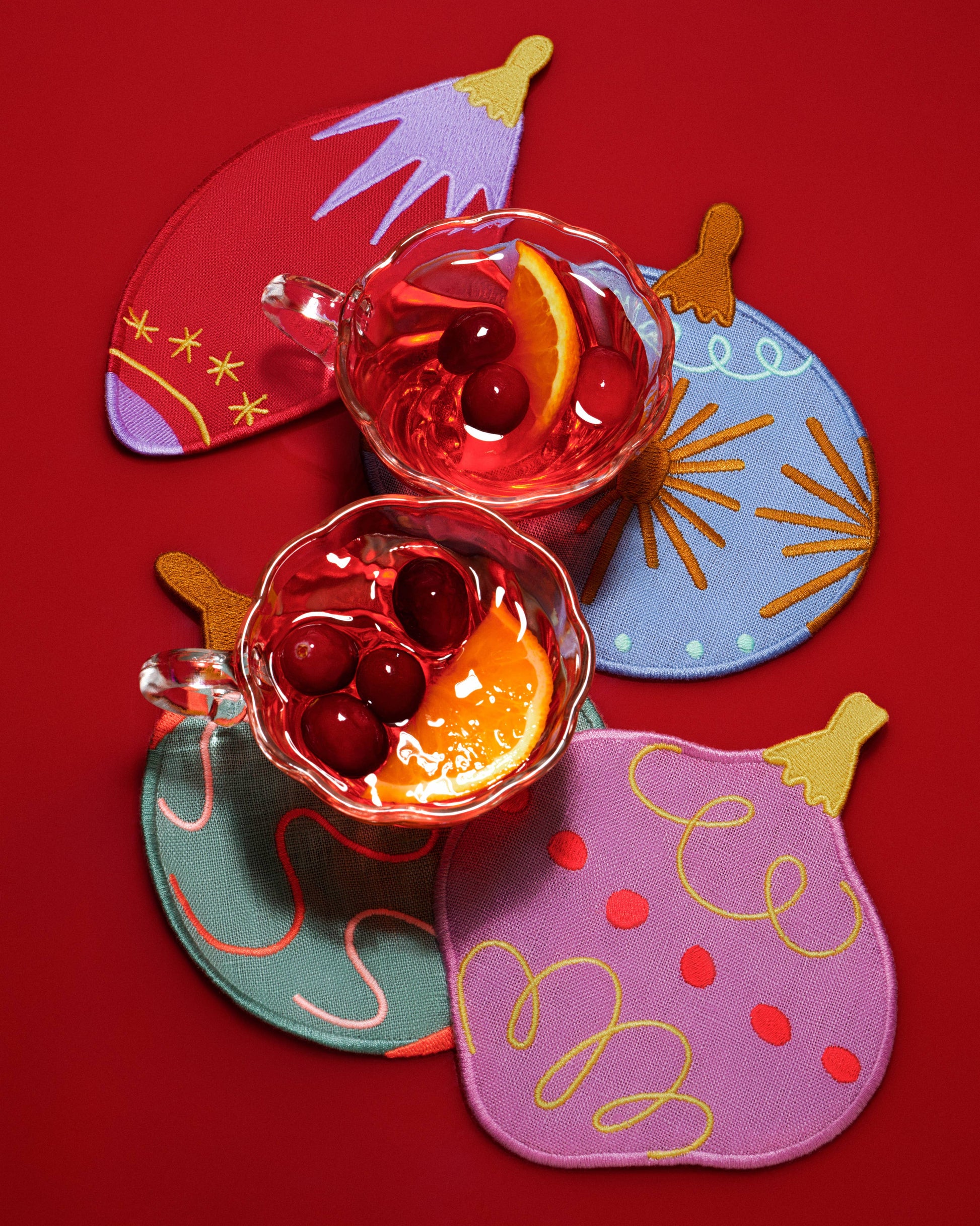 deck the halls cocktail napkins - set of 4