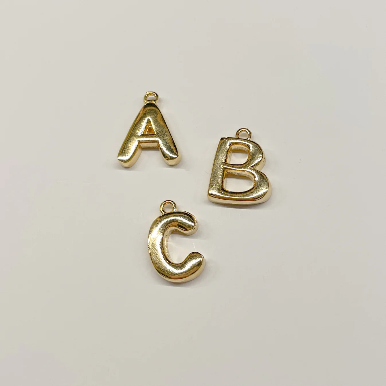 bubble letter charm