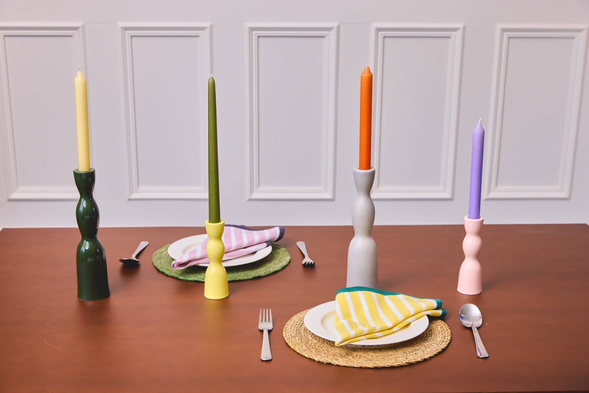 wave candleholder - low