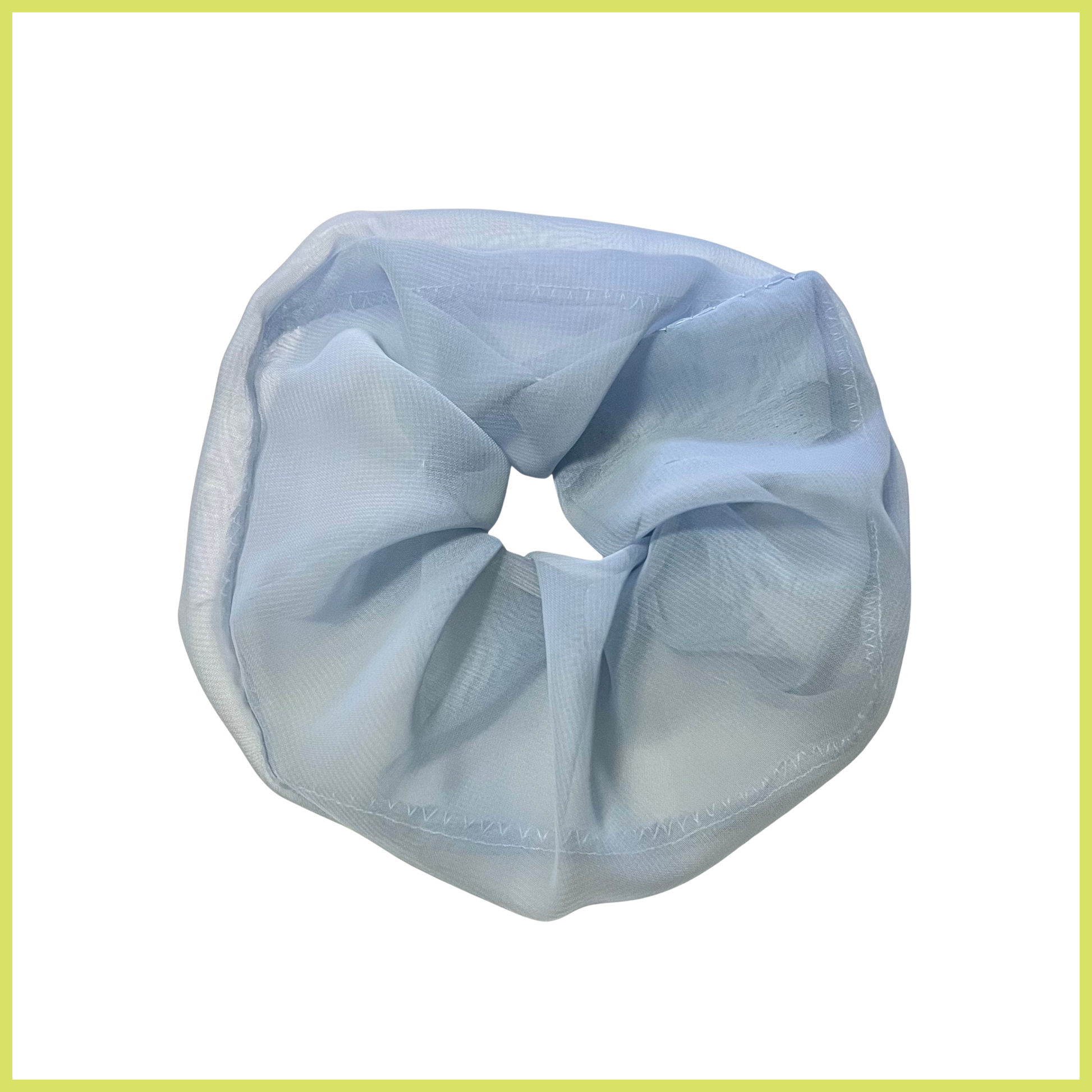 light blue mesh scrunchie