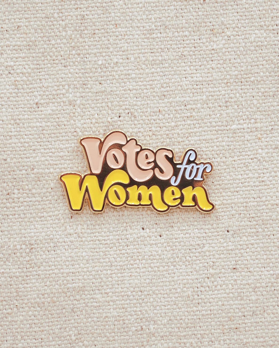 votes for women - political feminist enamel lapel pin