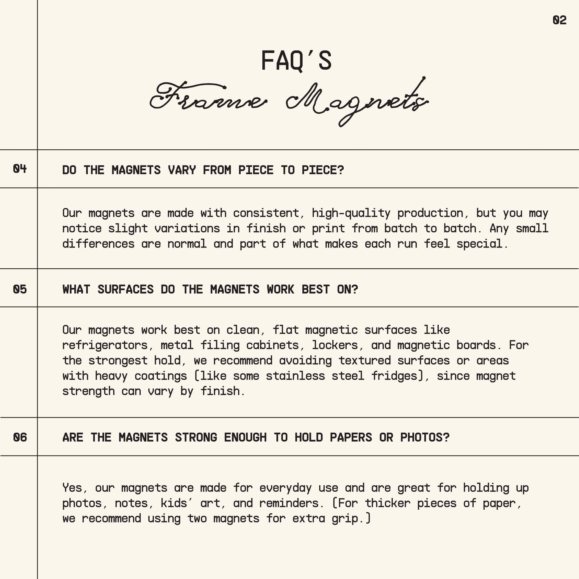 magnetic frame pack for inciardi prints | variety pack