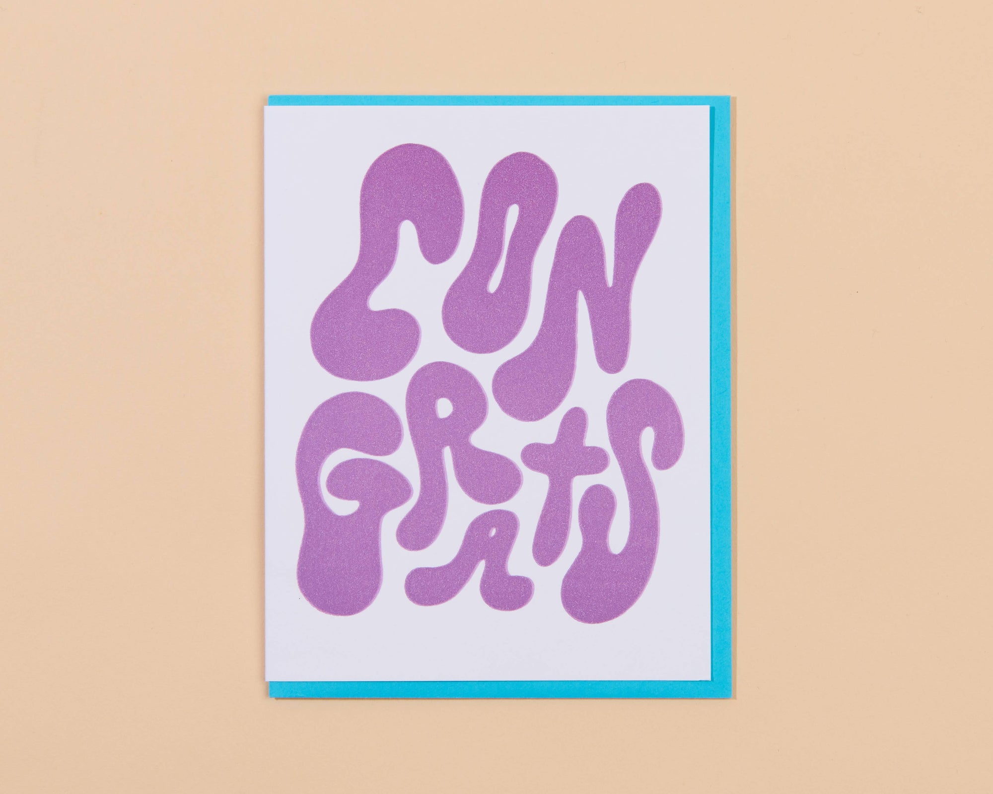 bubble congrats letterpress greeting card