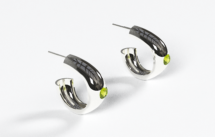 globo hoops small peridot