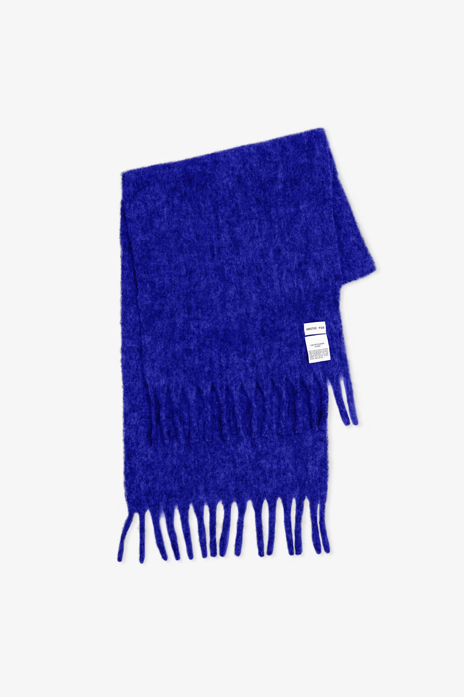 the reykjavik scarf with RWS wool - electric blue