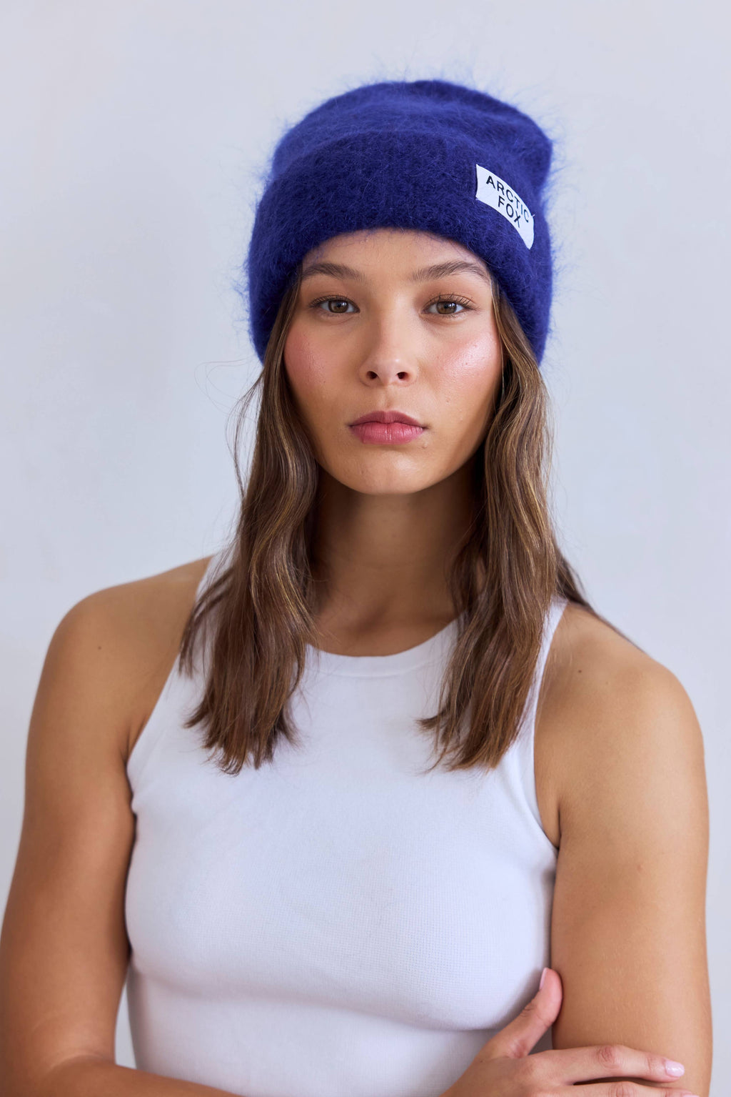 the mohair beanie - deep sea navy