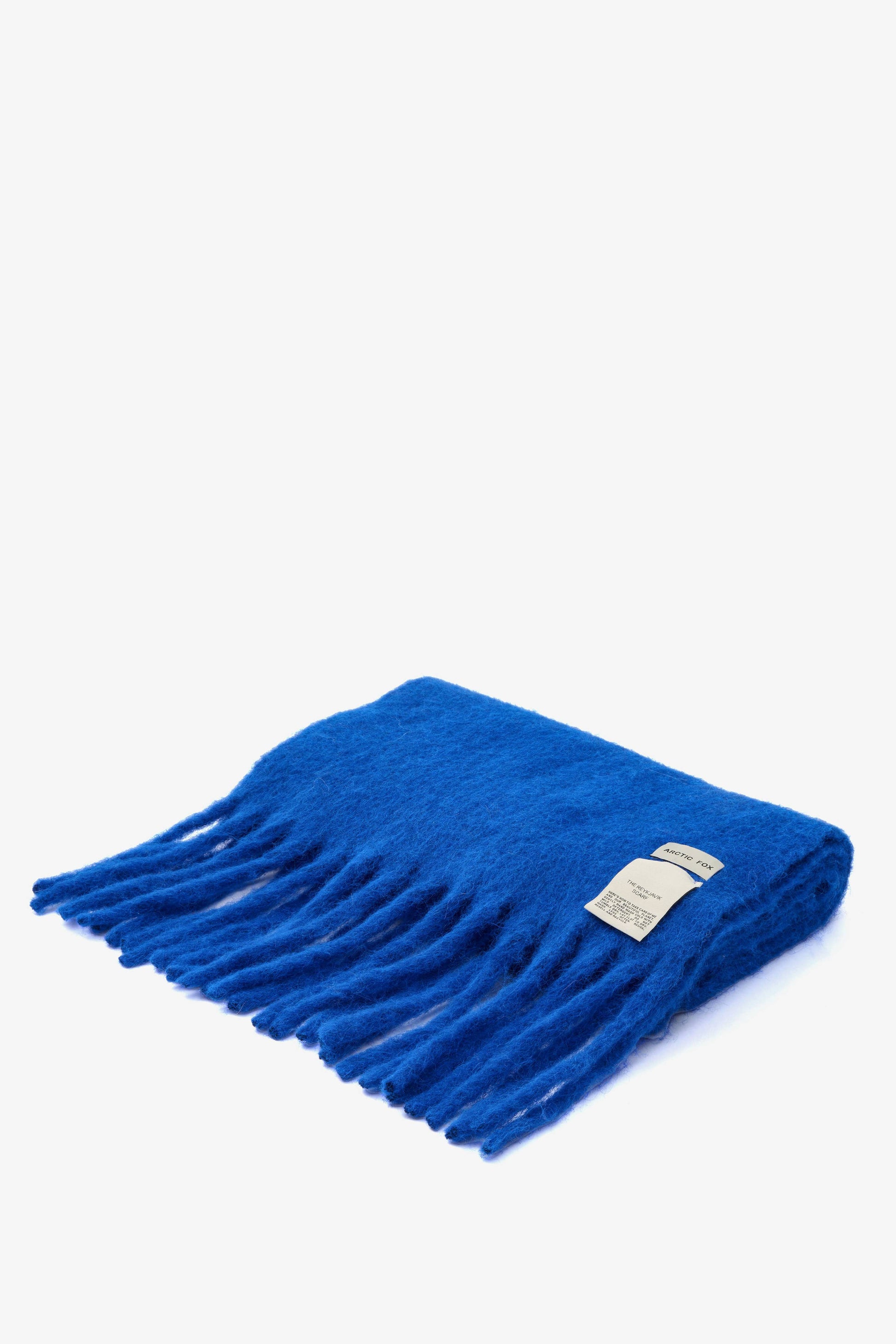 the reykjavik scarf with RWS wool - electric blue