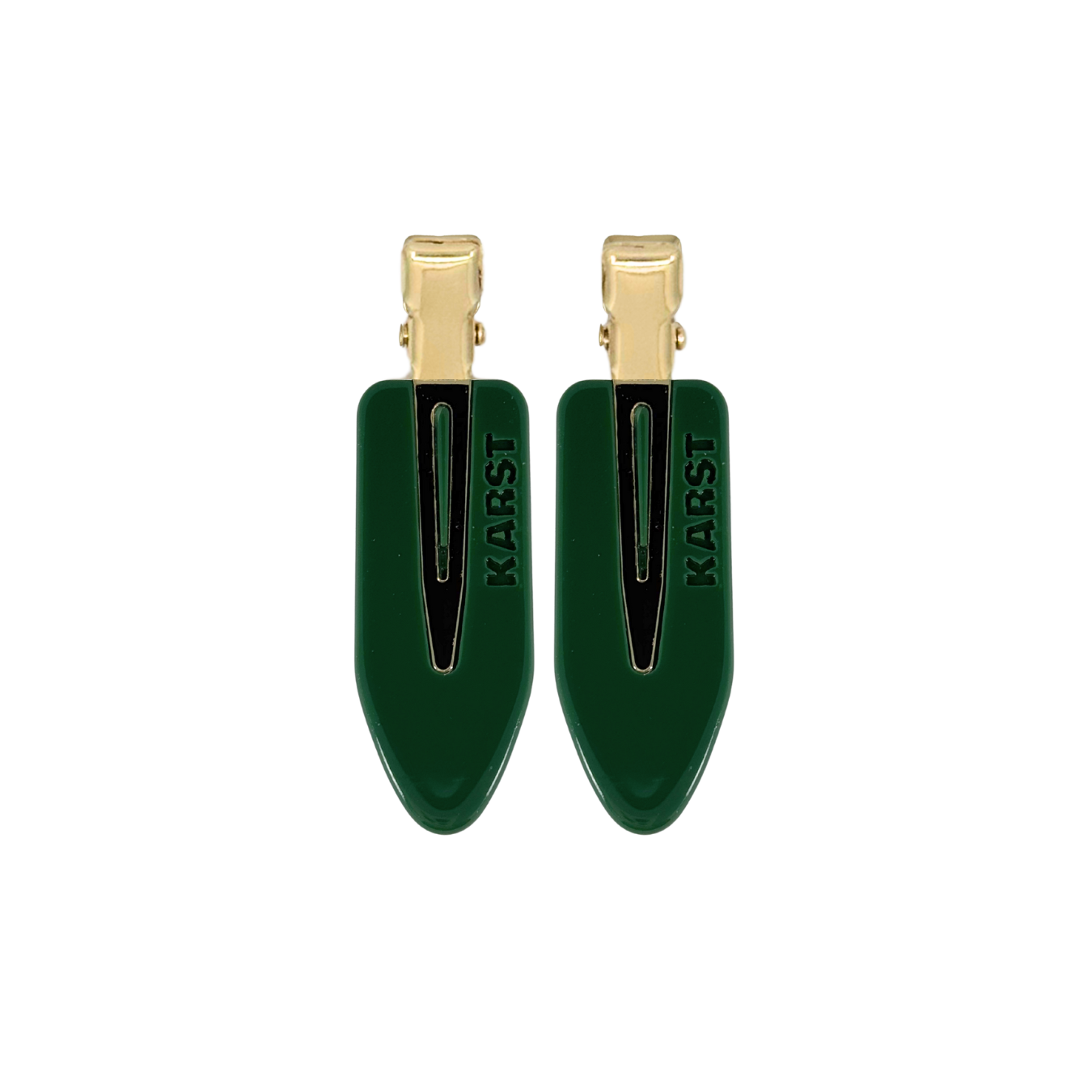 creaseless clips (set of 2) — evergreen