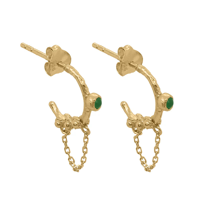 urraca earrings w. jade