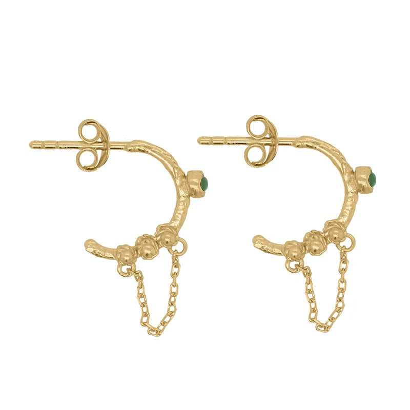 urraca earrings w. jade