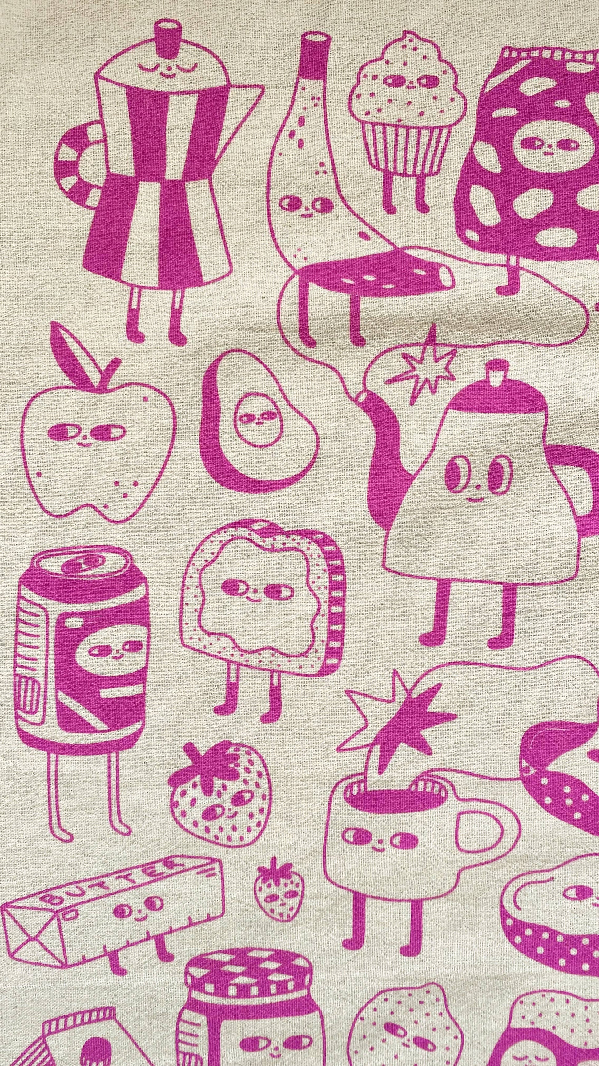 tea towel - food friends