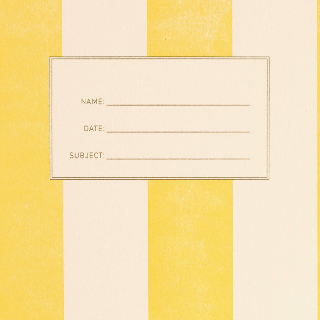 standard notebook - yellow stripe