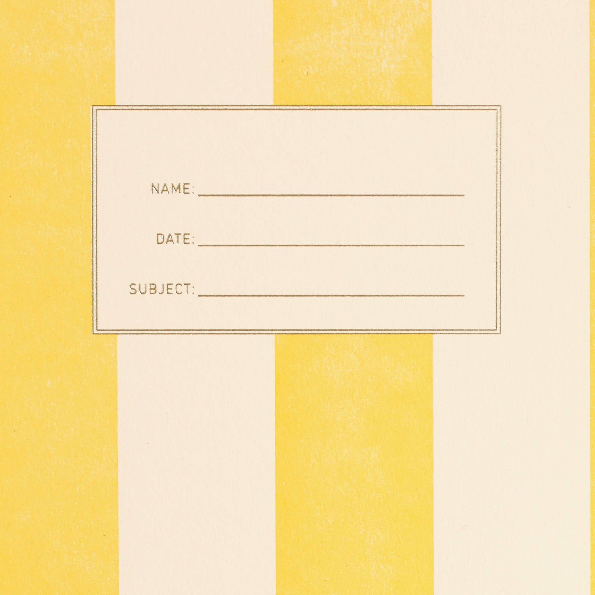 standard notebook - yellow stripe