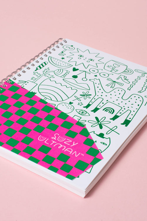doodles letterpress notebook