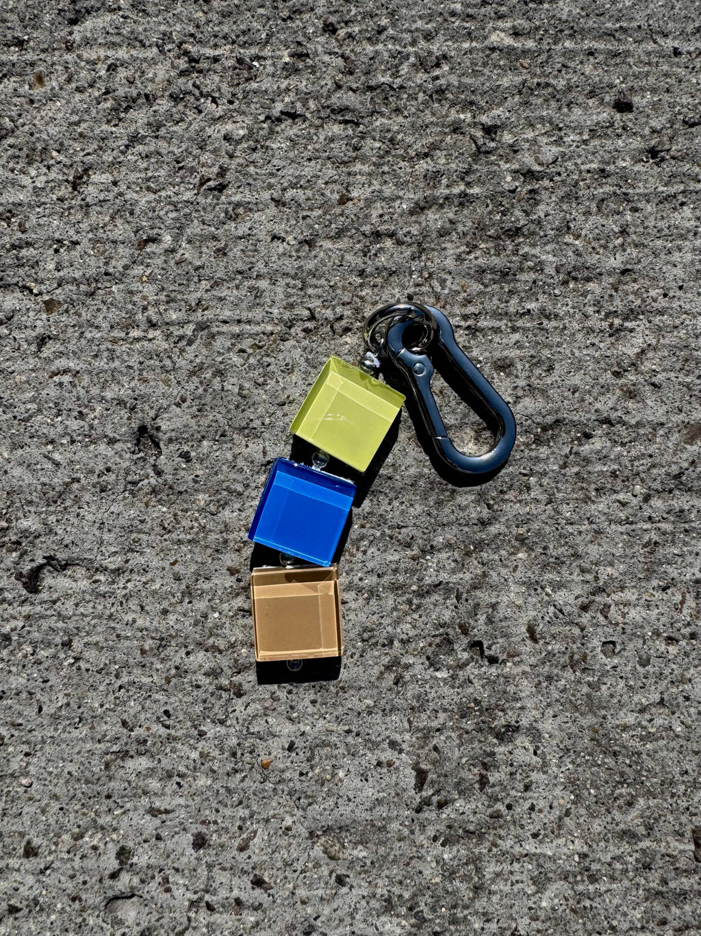 handmade glass tile bag charm / keychain
