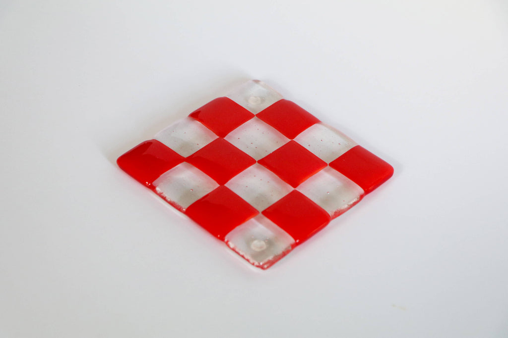 glass coaster checkerboard