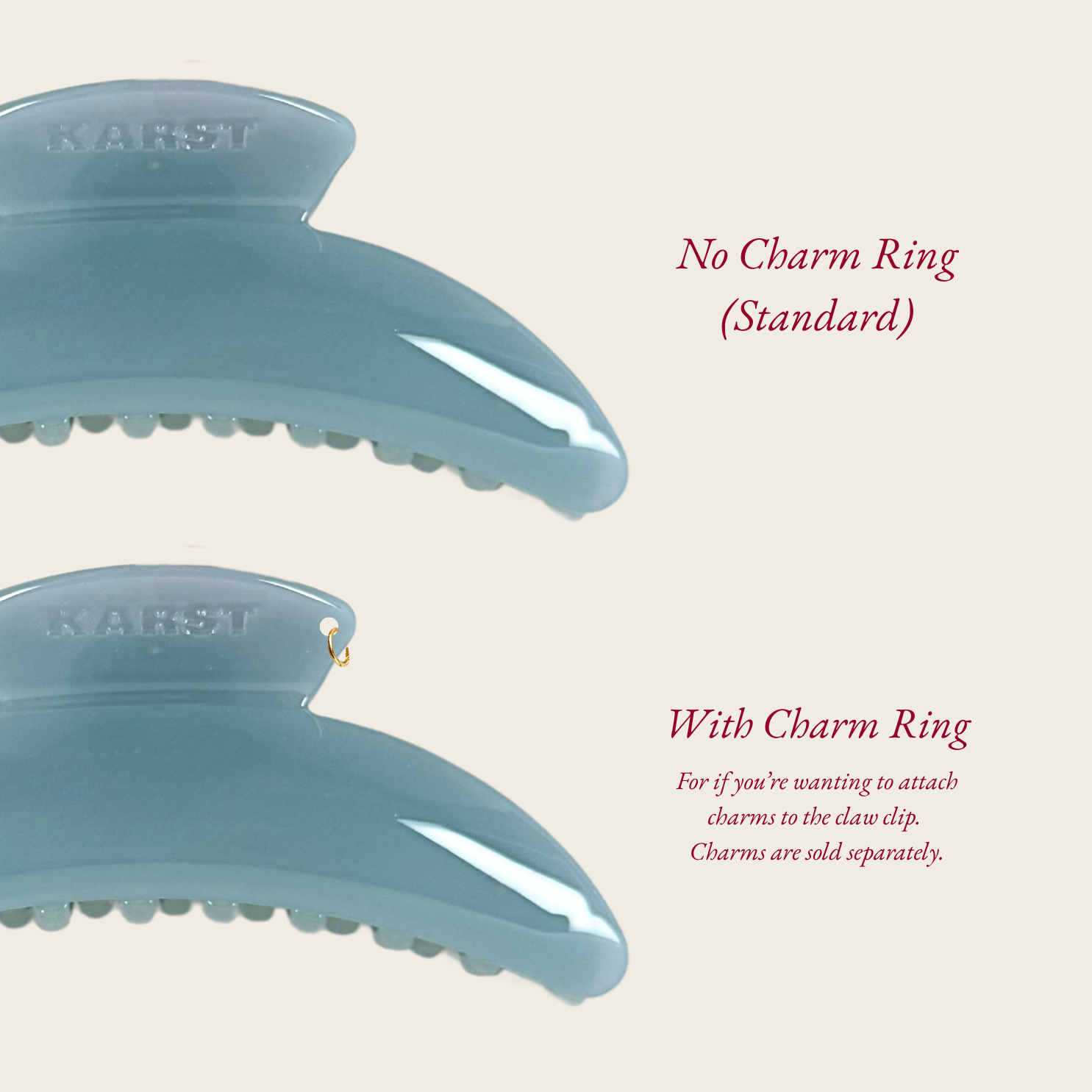 slim hair claw clip — mist