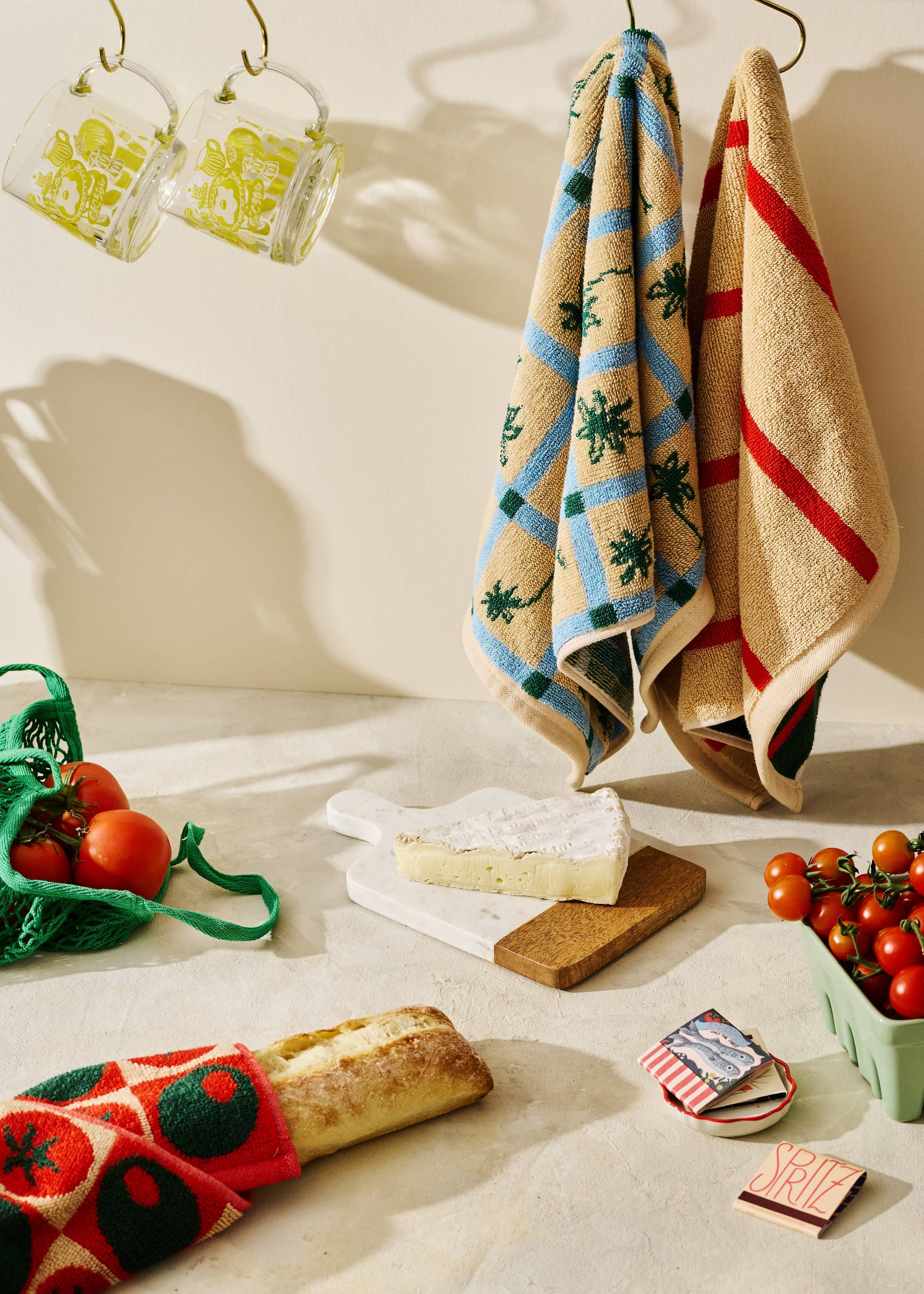 tan lines palm cotton terry cloth towel