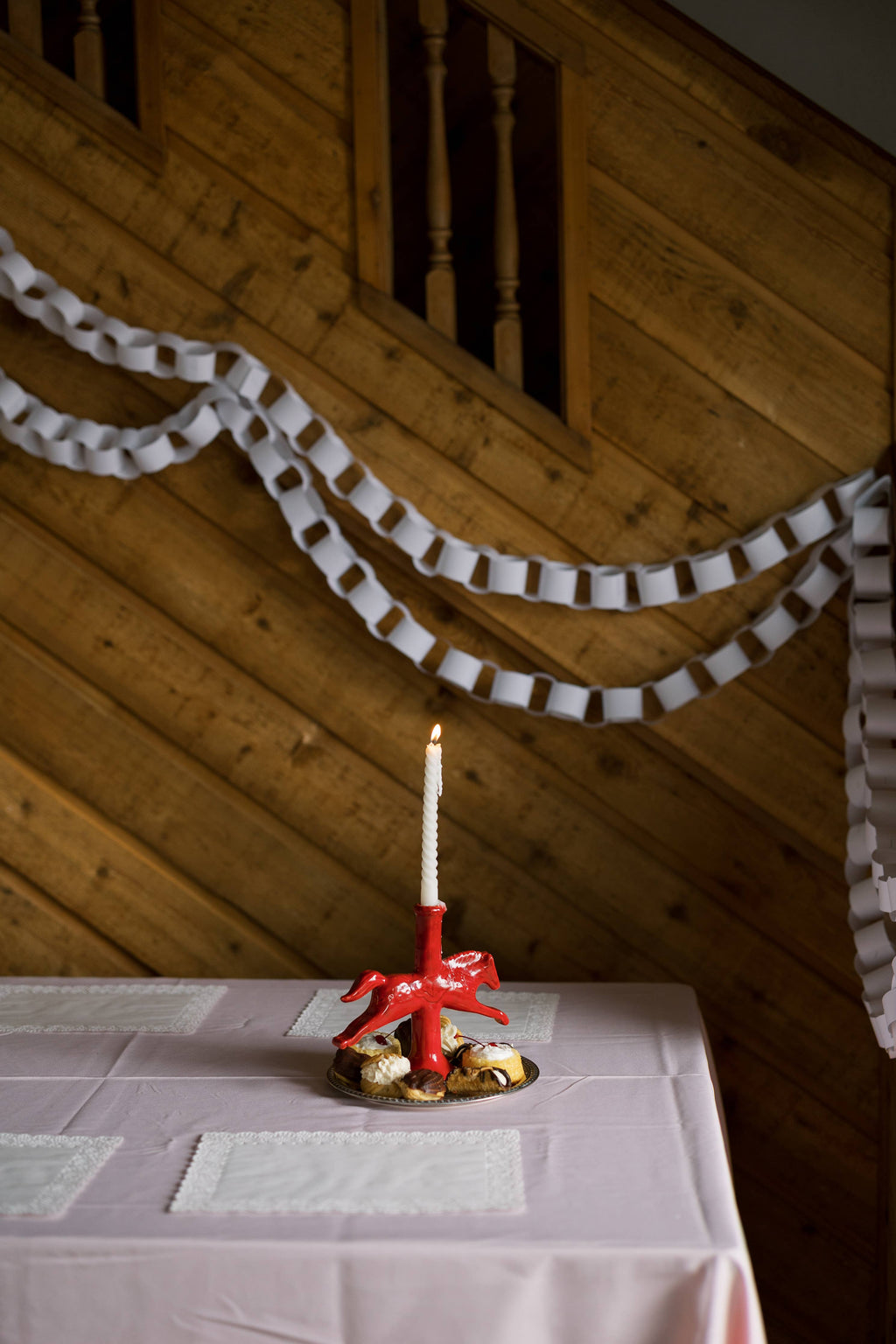 dala horse candlestick holder | ceramic candlestick