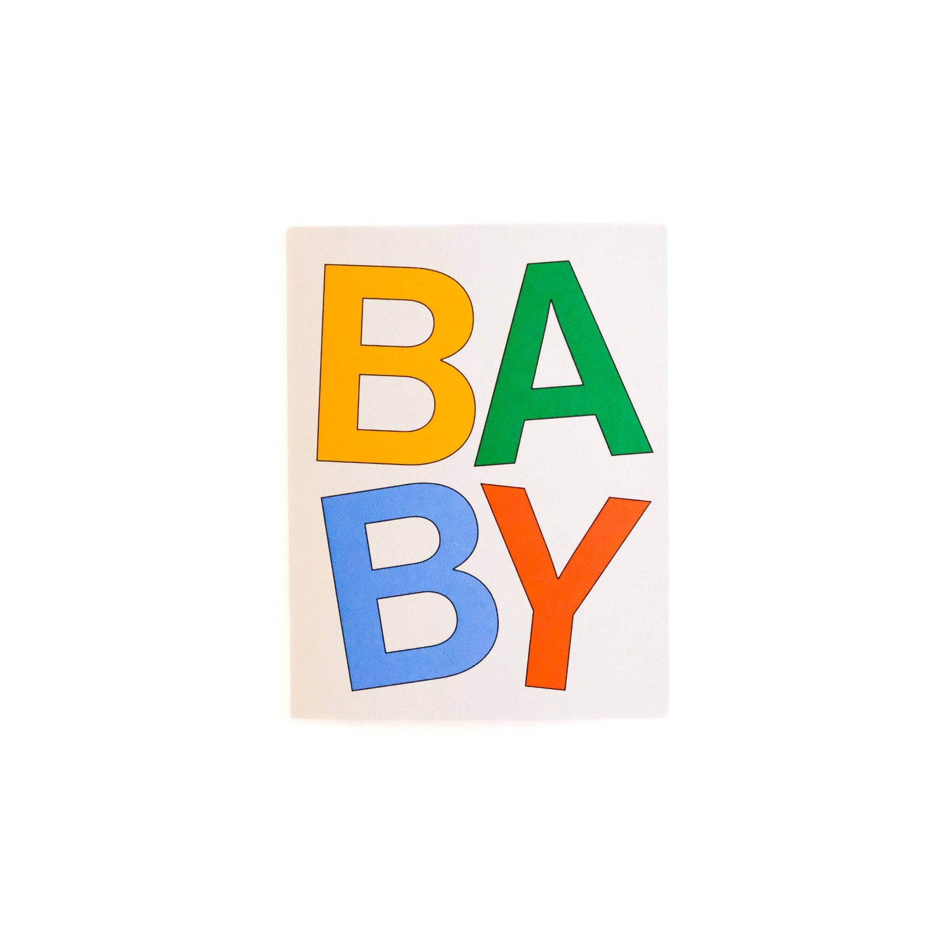 Baby block letters - greeting card