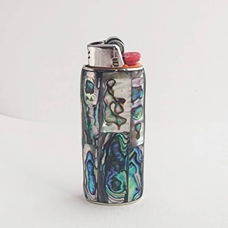 abalone inlaid lighter case