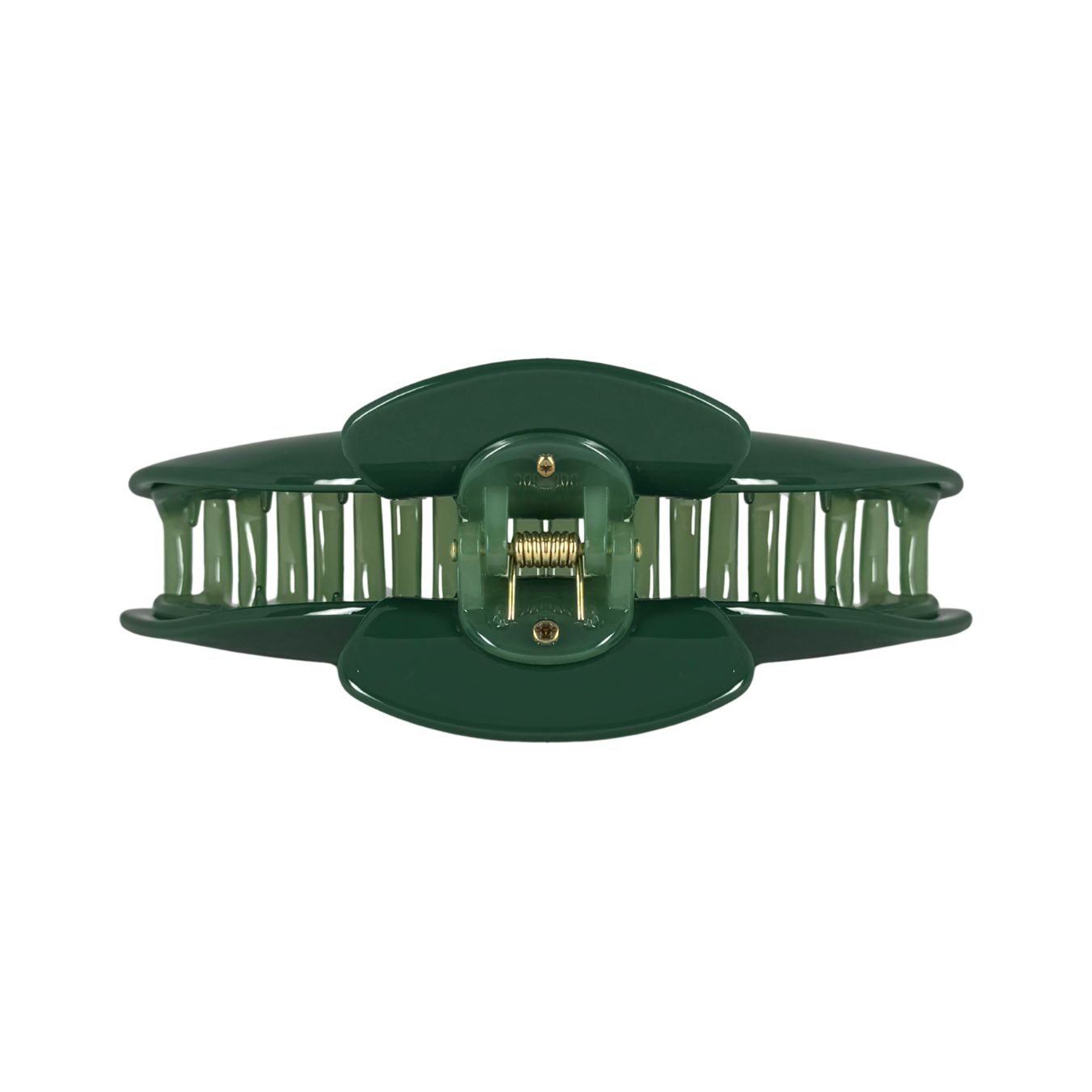 slim hair claw clip — evergreen