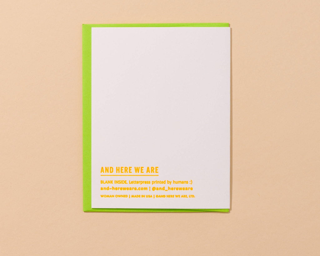 super fuckin' into you letterpress card