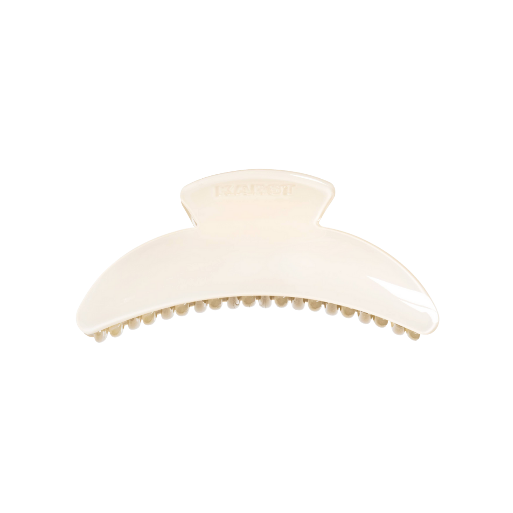slim hair claw clip — cream