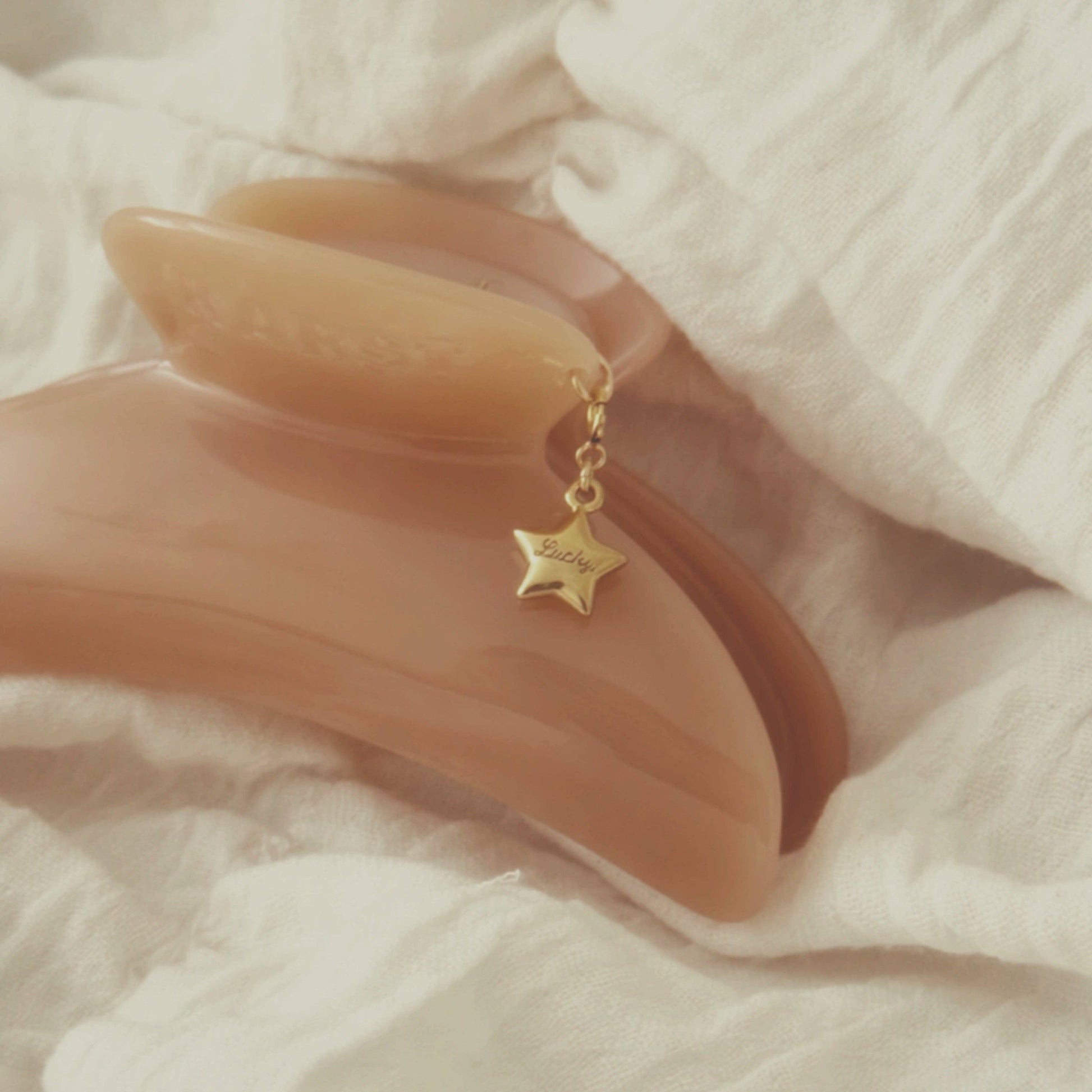 hair clip charm — lucky star