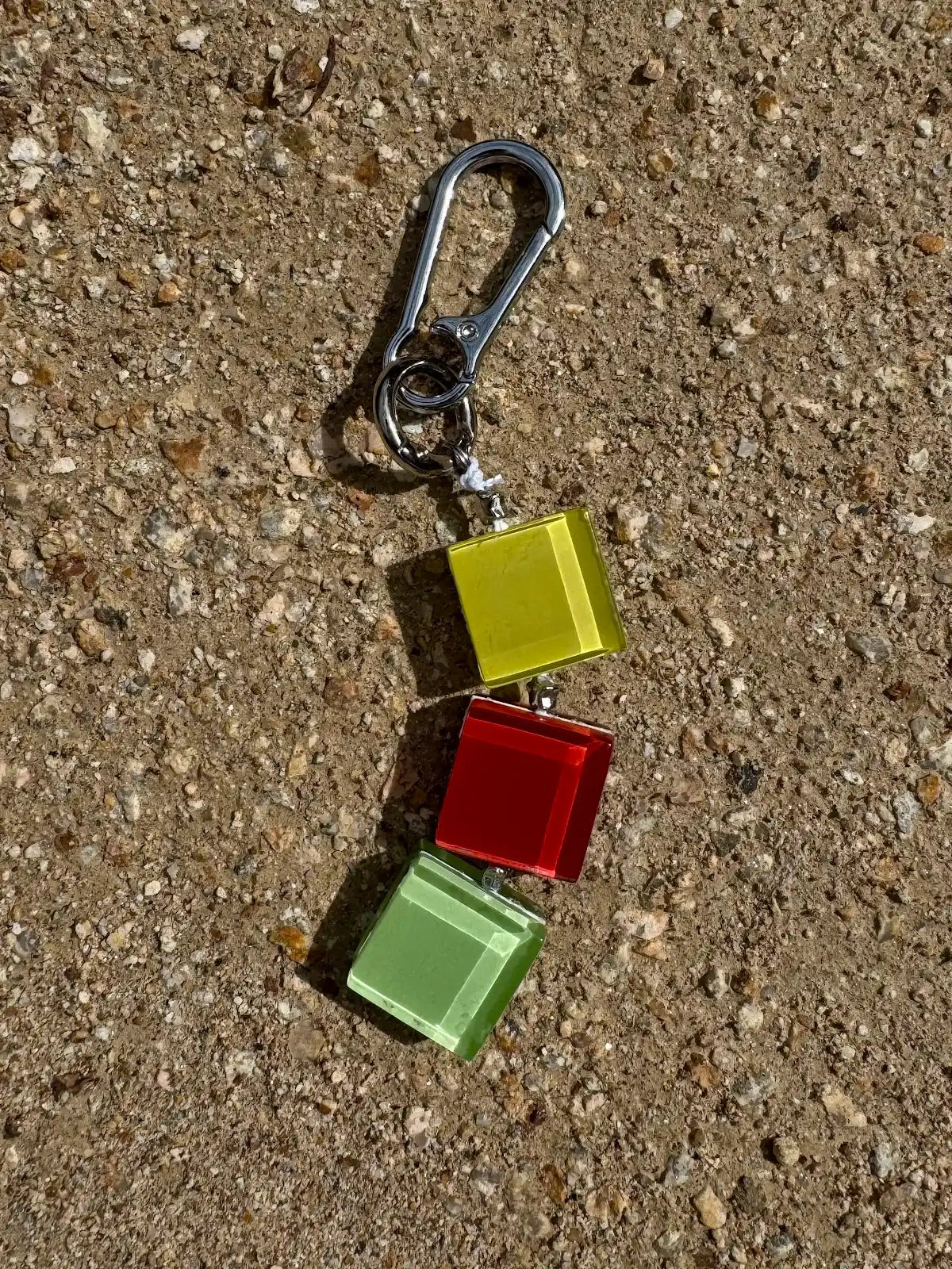 handmade glass tile bag charm / keychain