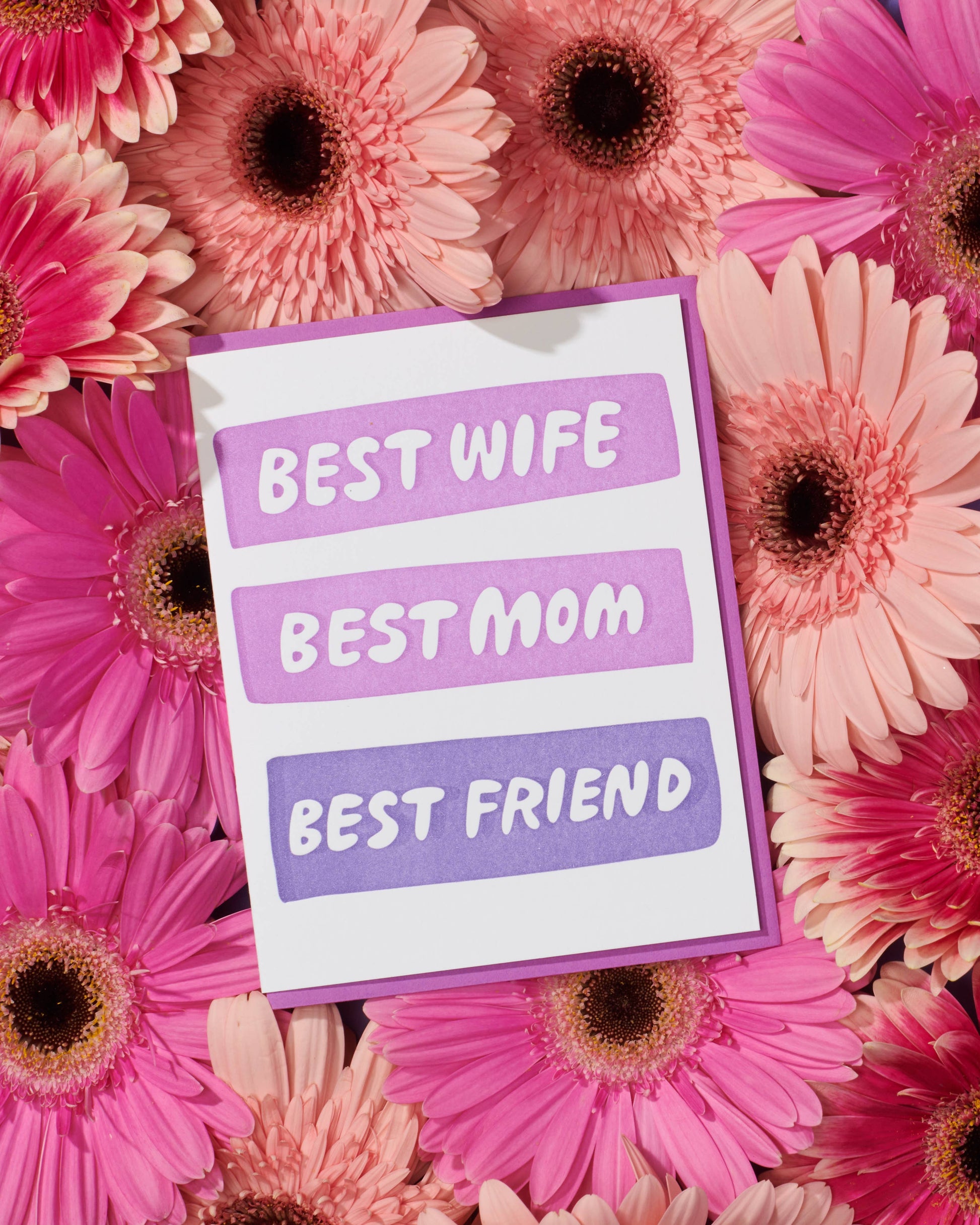 letterpress mother's day card—best wife/ best friend (sweet)