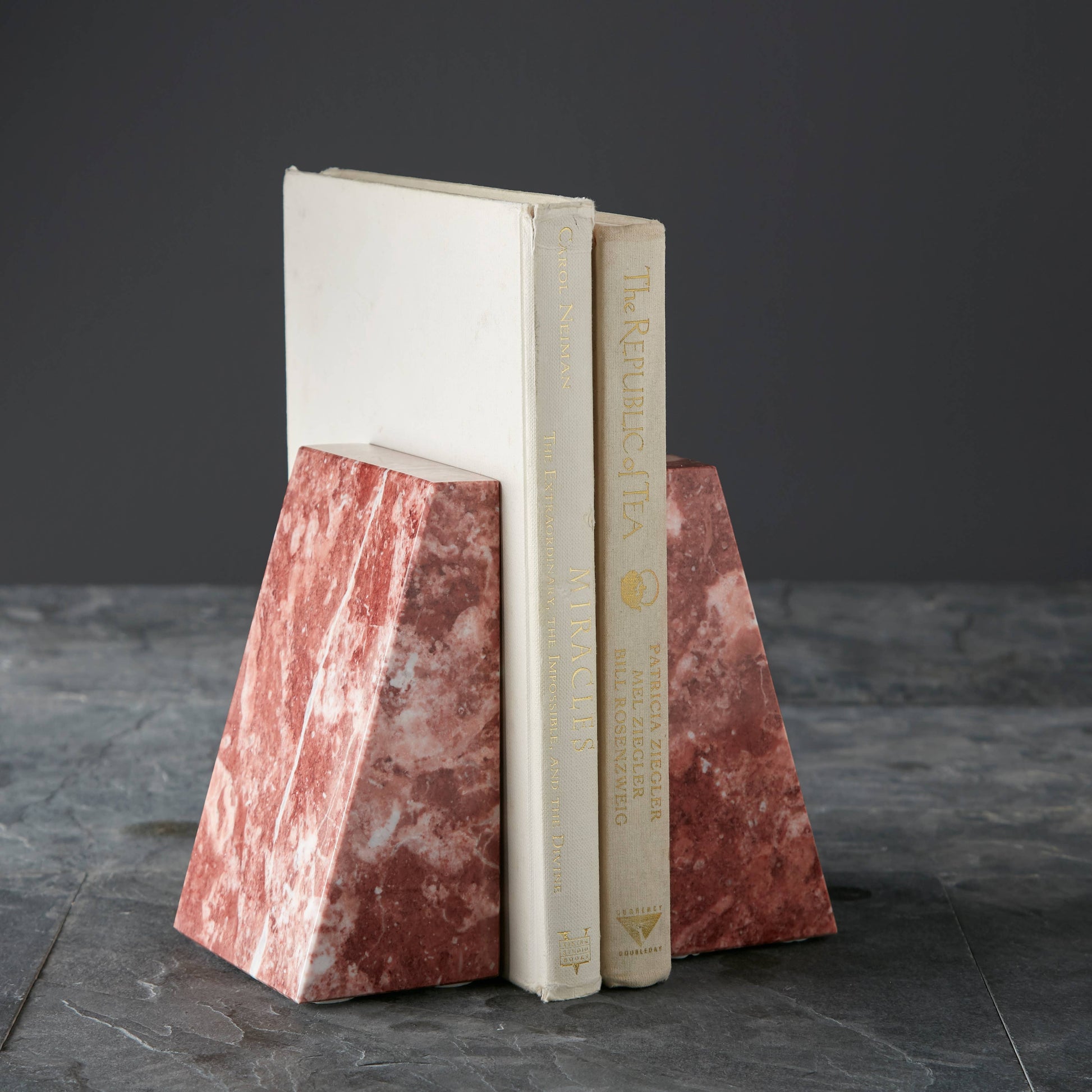 zeus rosa noshera marble bookends