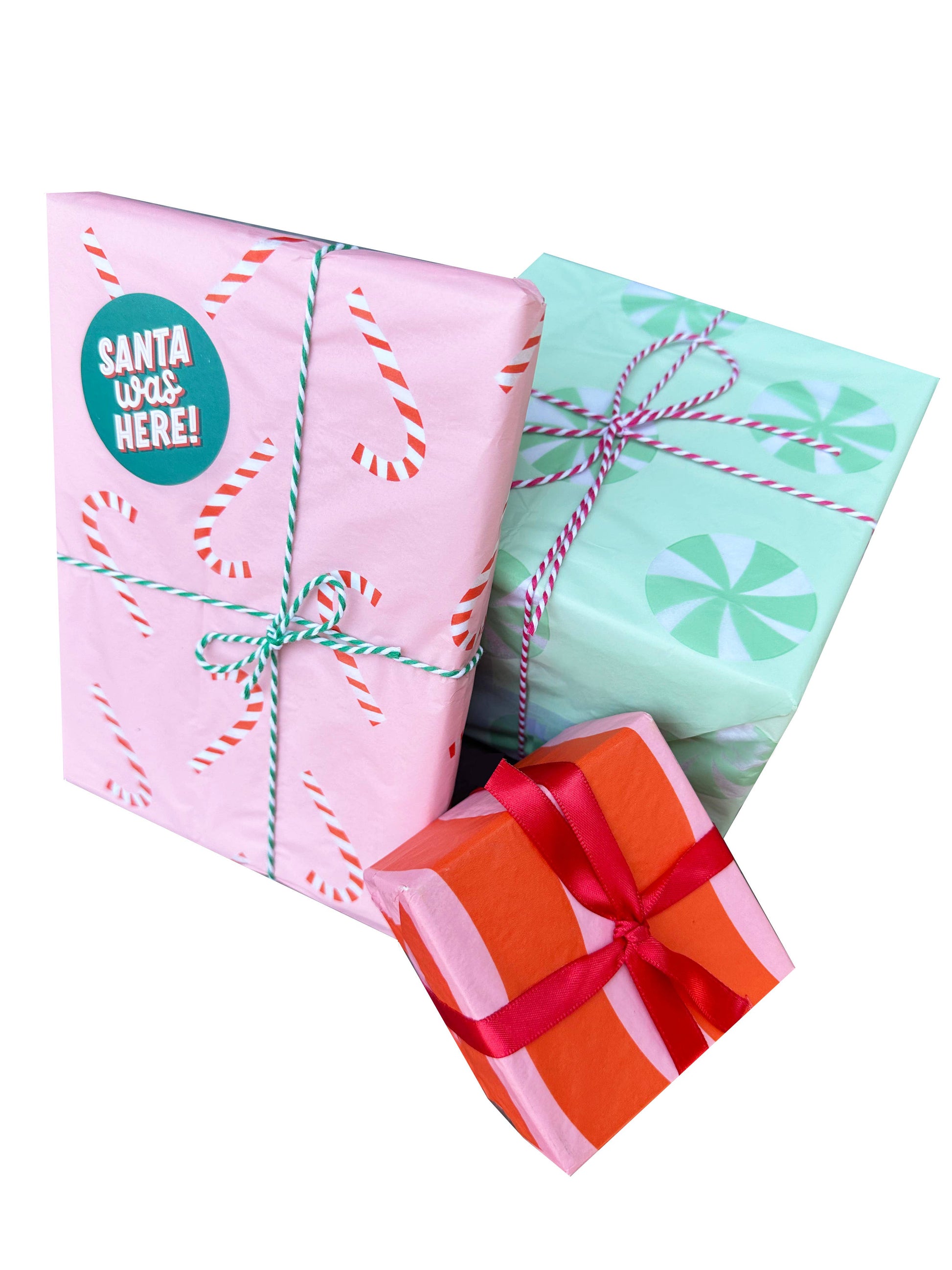 candy cane holiday tissue paper
