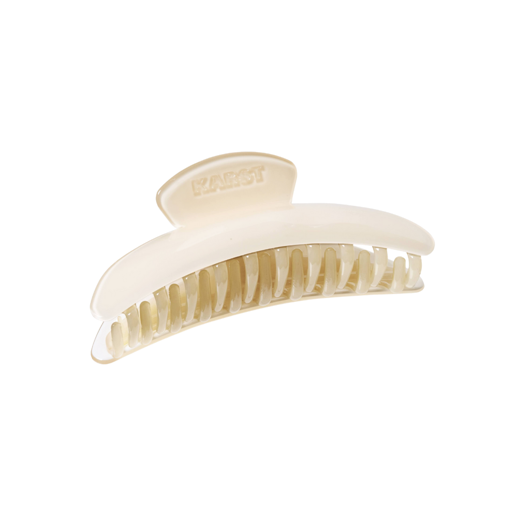 slim hair claw clip — cream