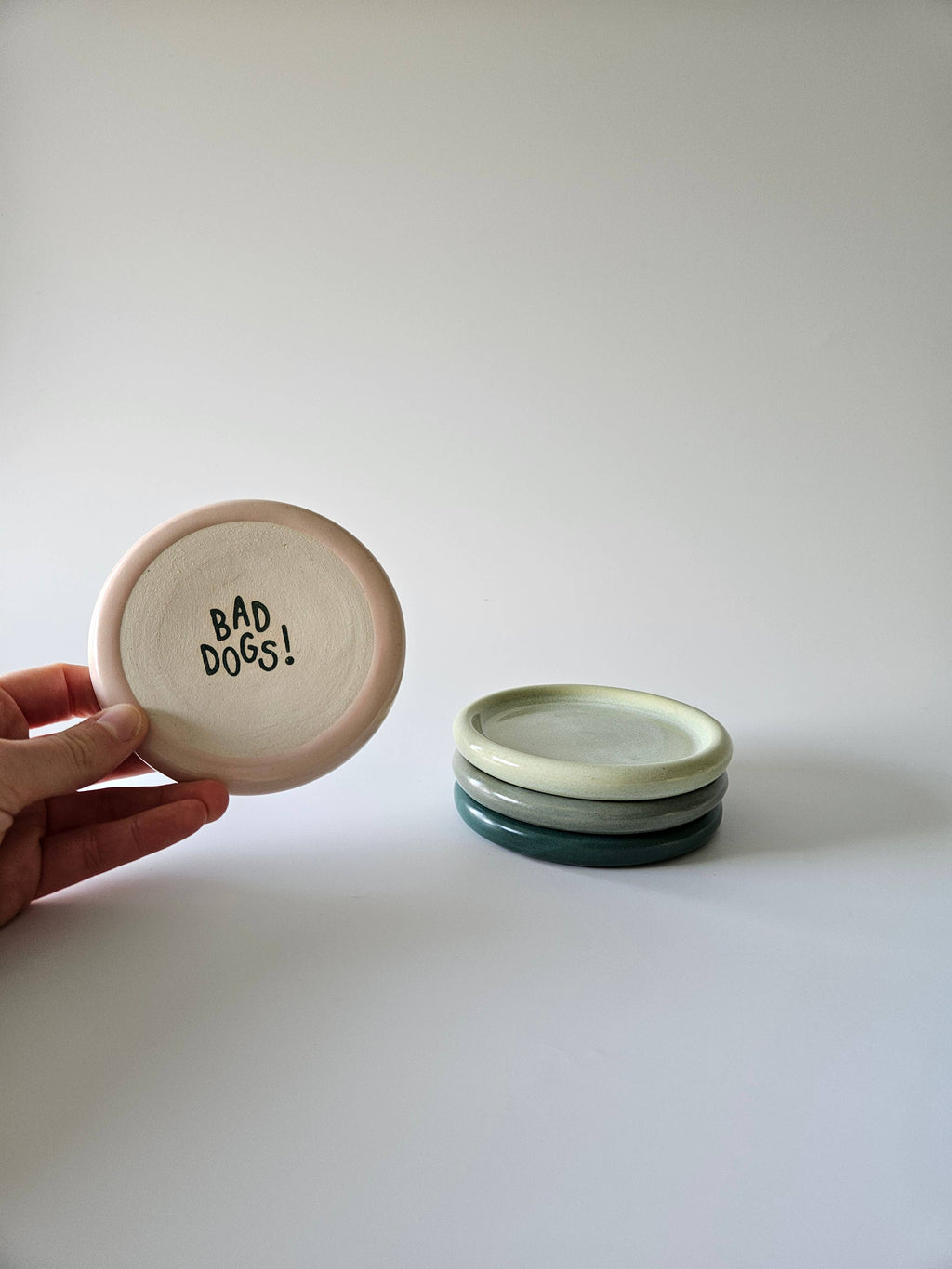 handmade ceramic classic bubble edge coaster