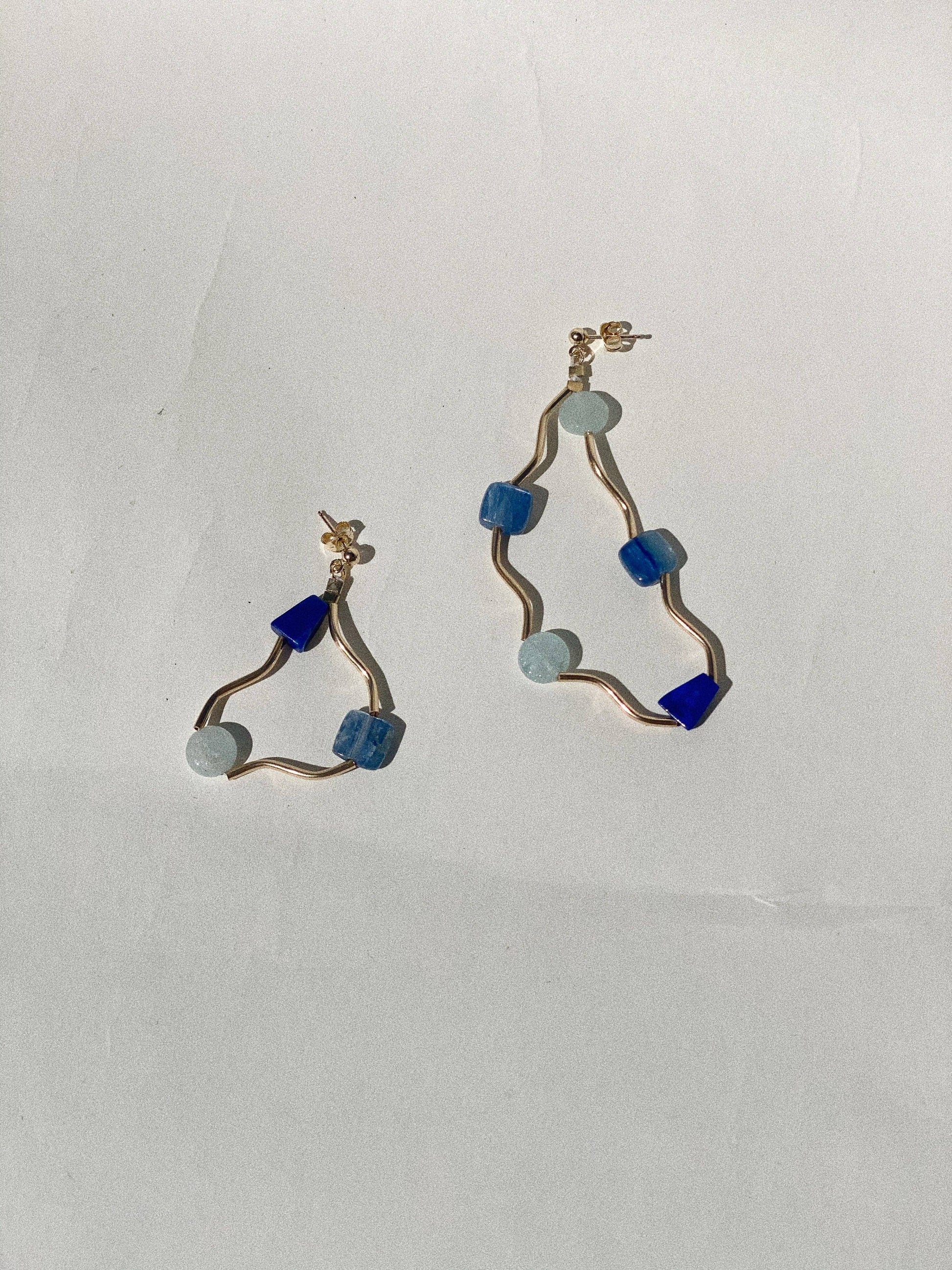 current earrings- aqua