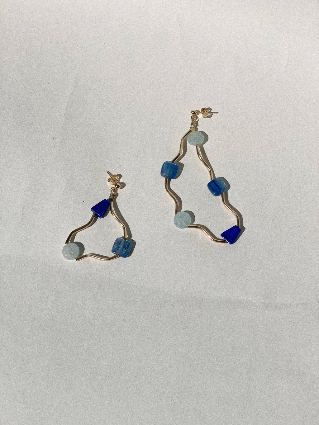 current earrings- aqua
