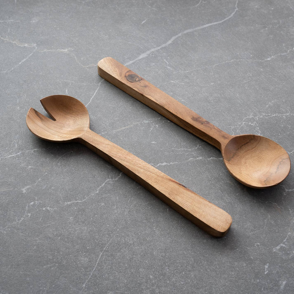 sleek babul salad servers, 2-piece set