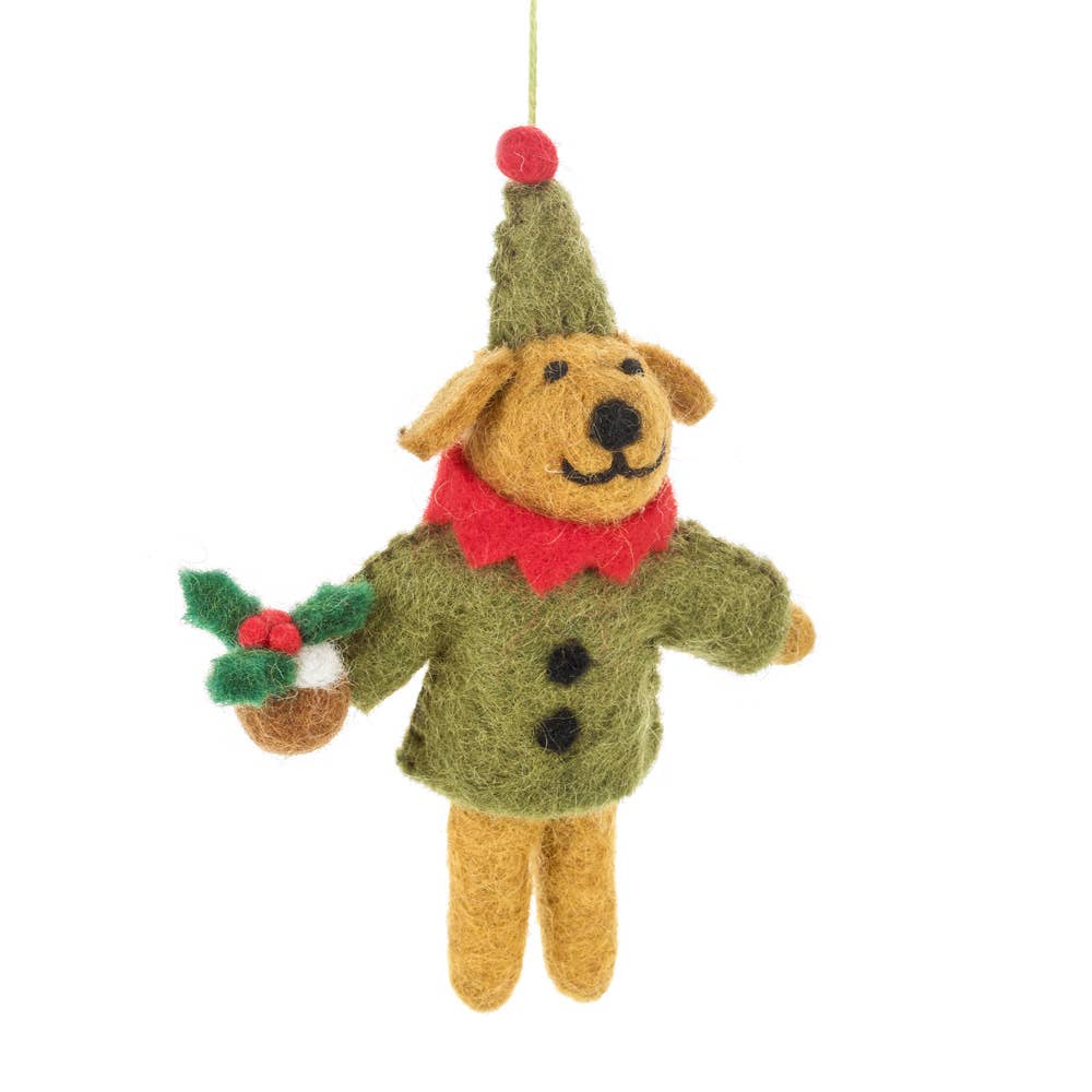 handmade felt bernard the dog ornament