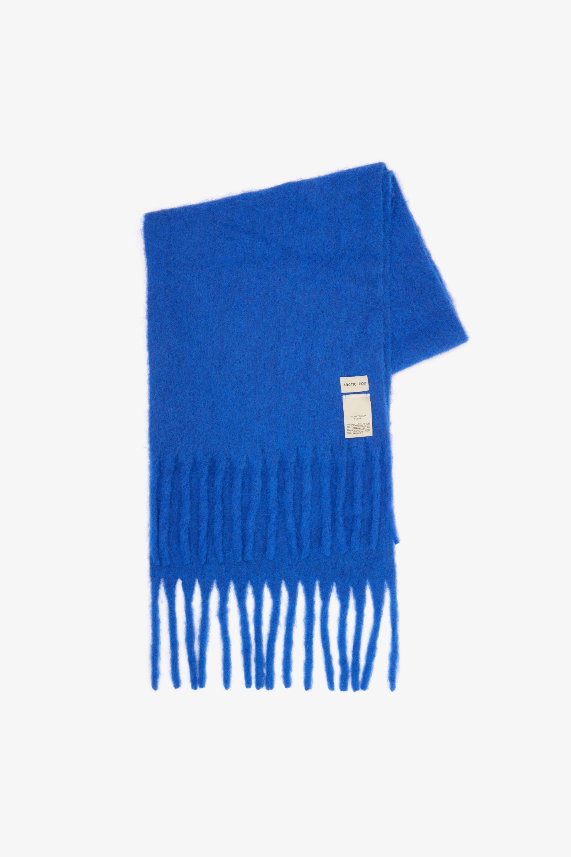 the reykjavik scarf with RWS wool - electric blue