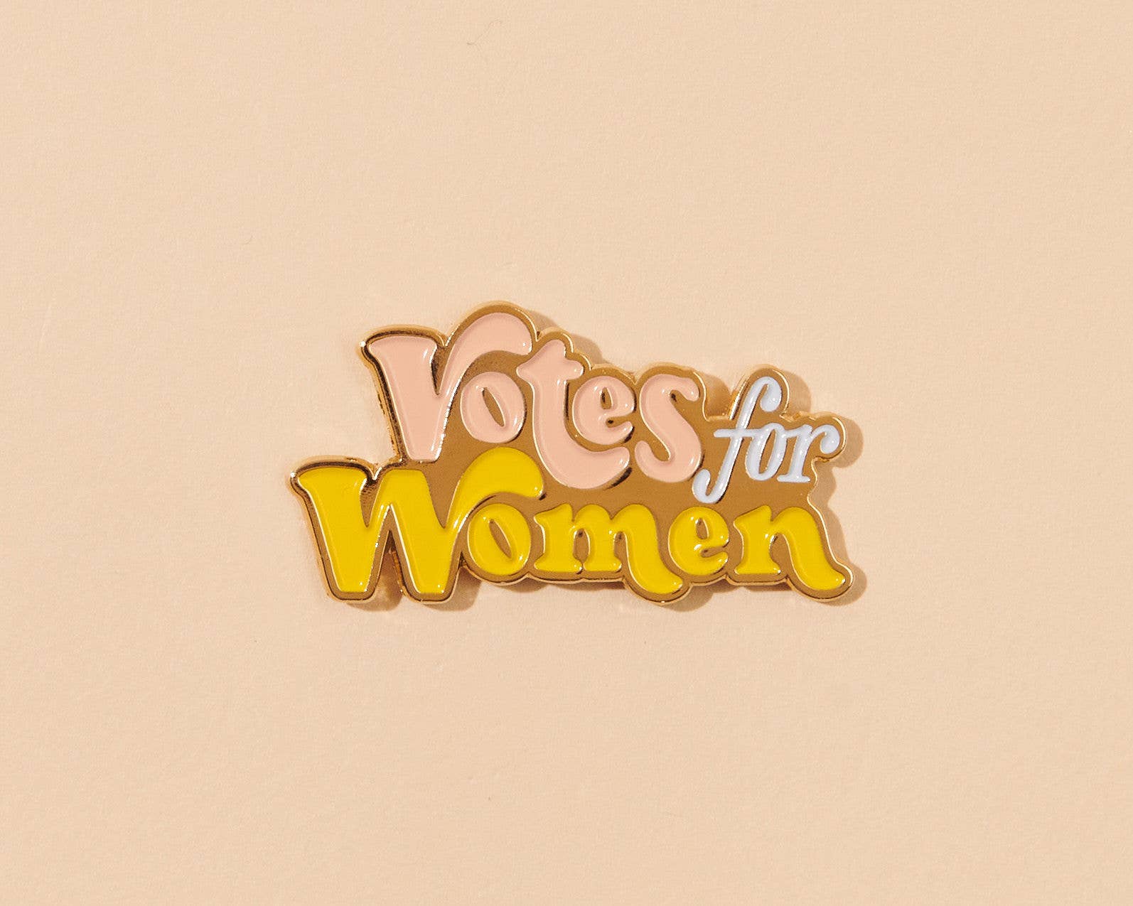 votes for women - political feminist enamel lapel pin