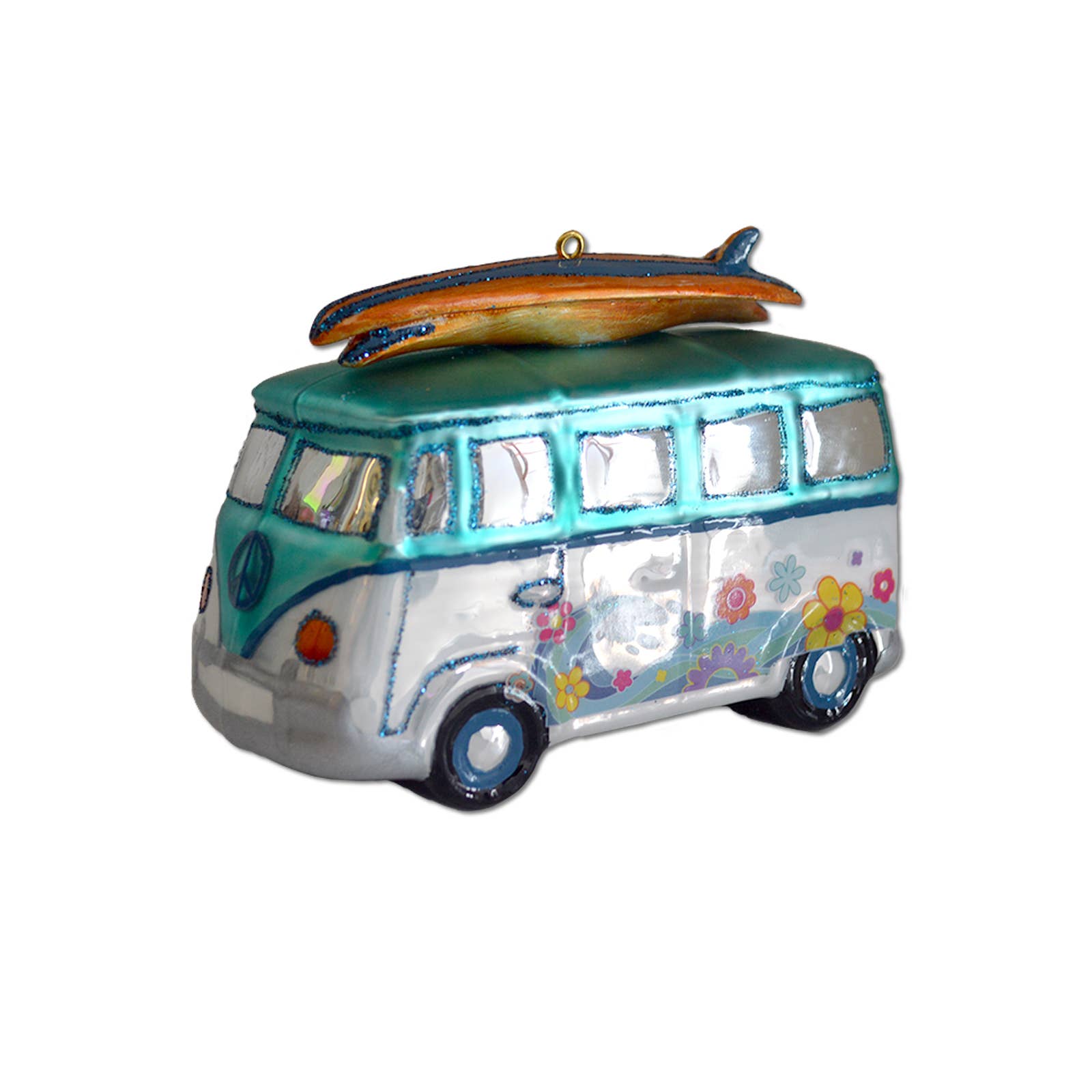 surf van glass ornament