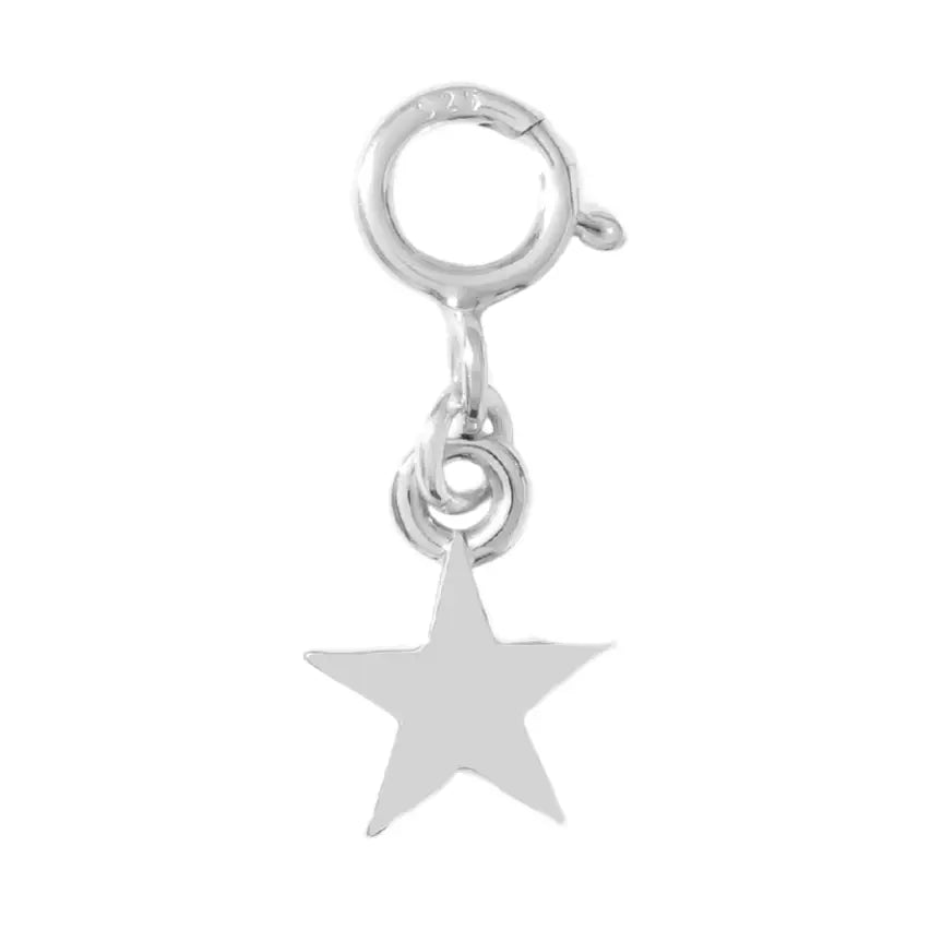 hair clip charm — lil star (silver)