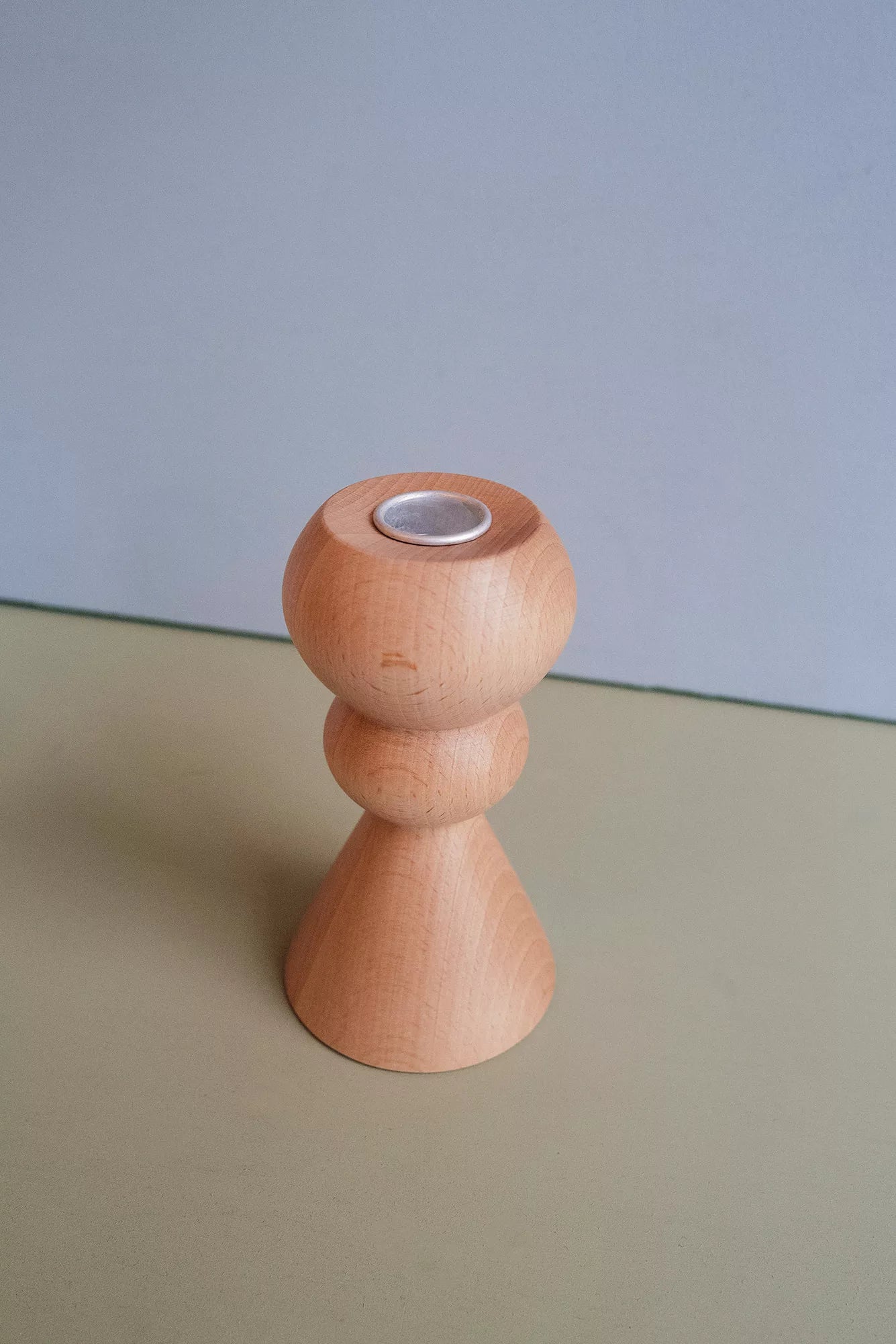 wooden candleholder beech no.2