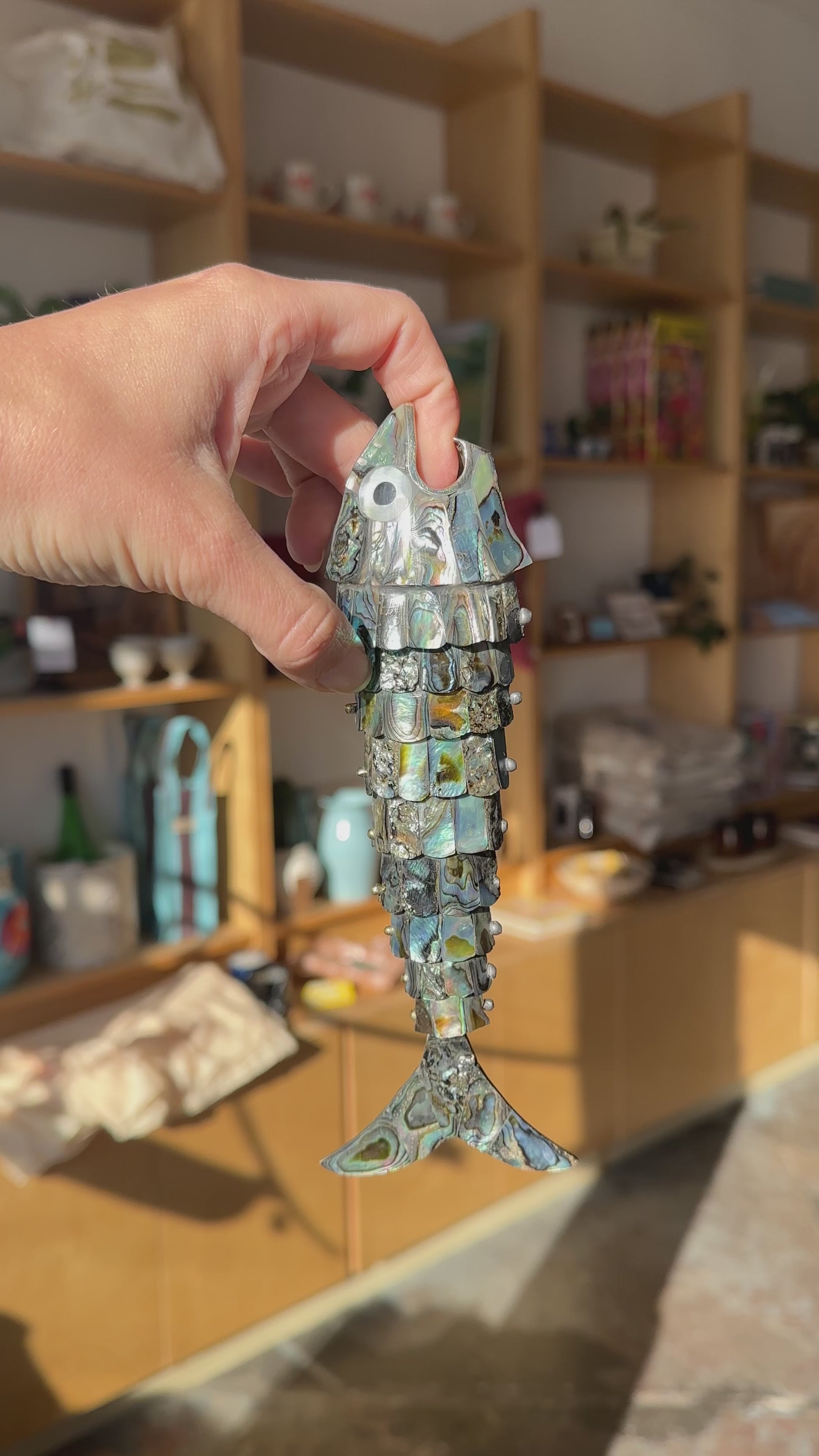 abalone shell fish bottle opener