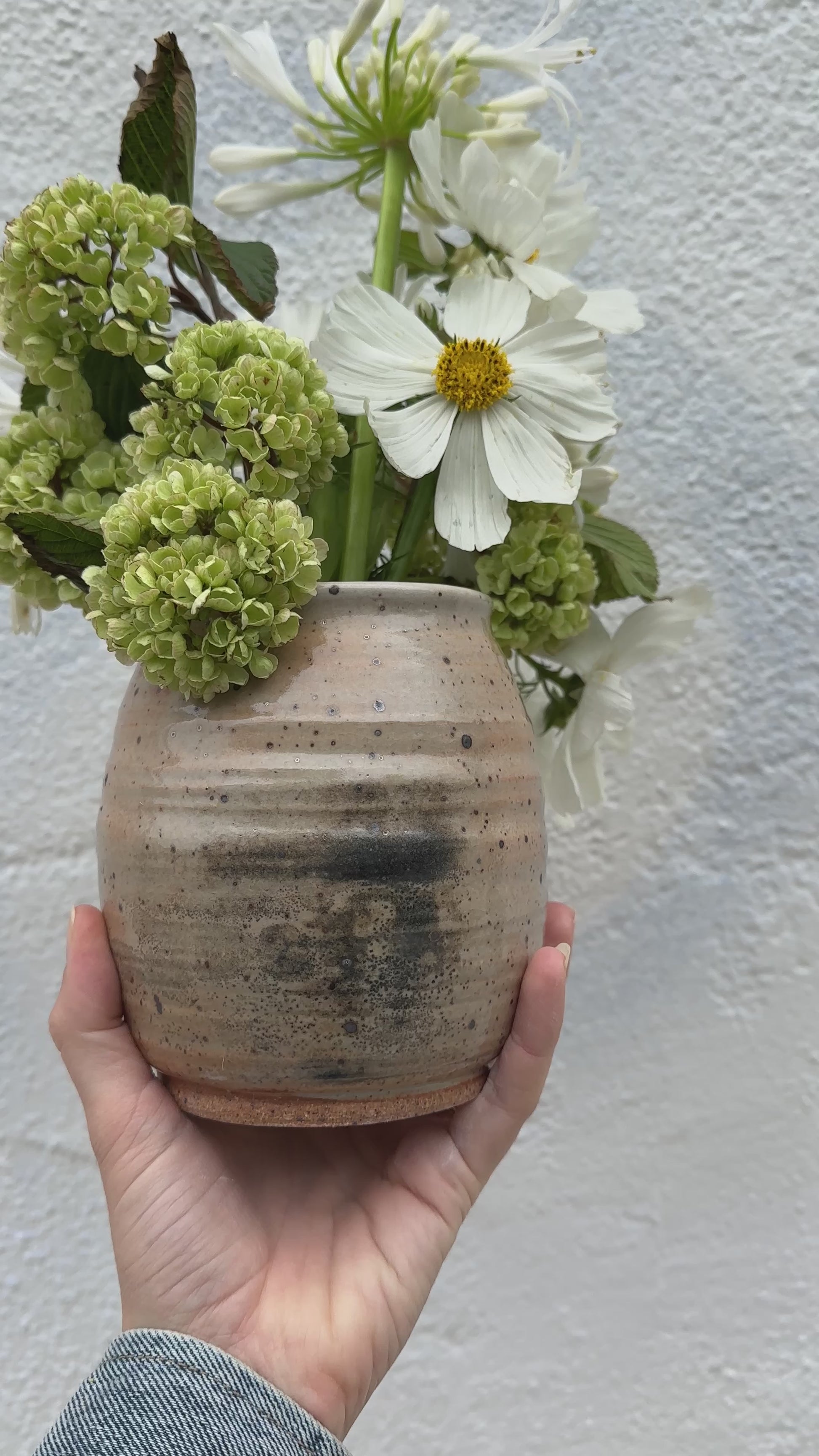 wild roots goldie speckled medium vase with carbon trapping