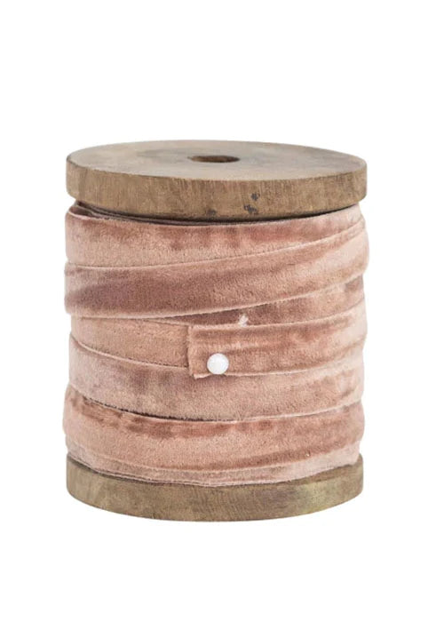 10 yard velvet ribbon on wood spool