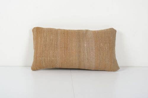 woven wool turkish kilim rug pillow cover, organic hemp