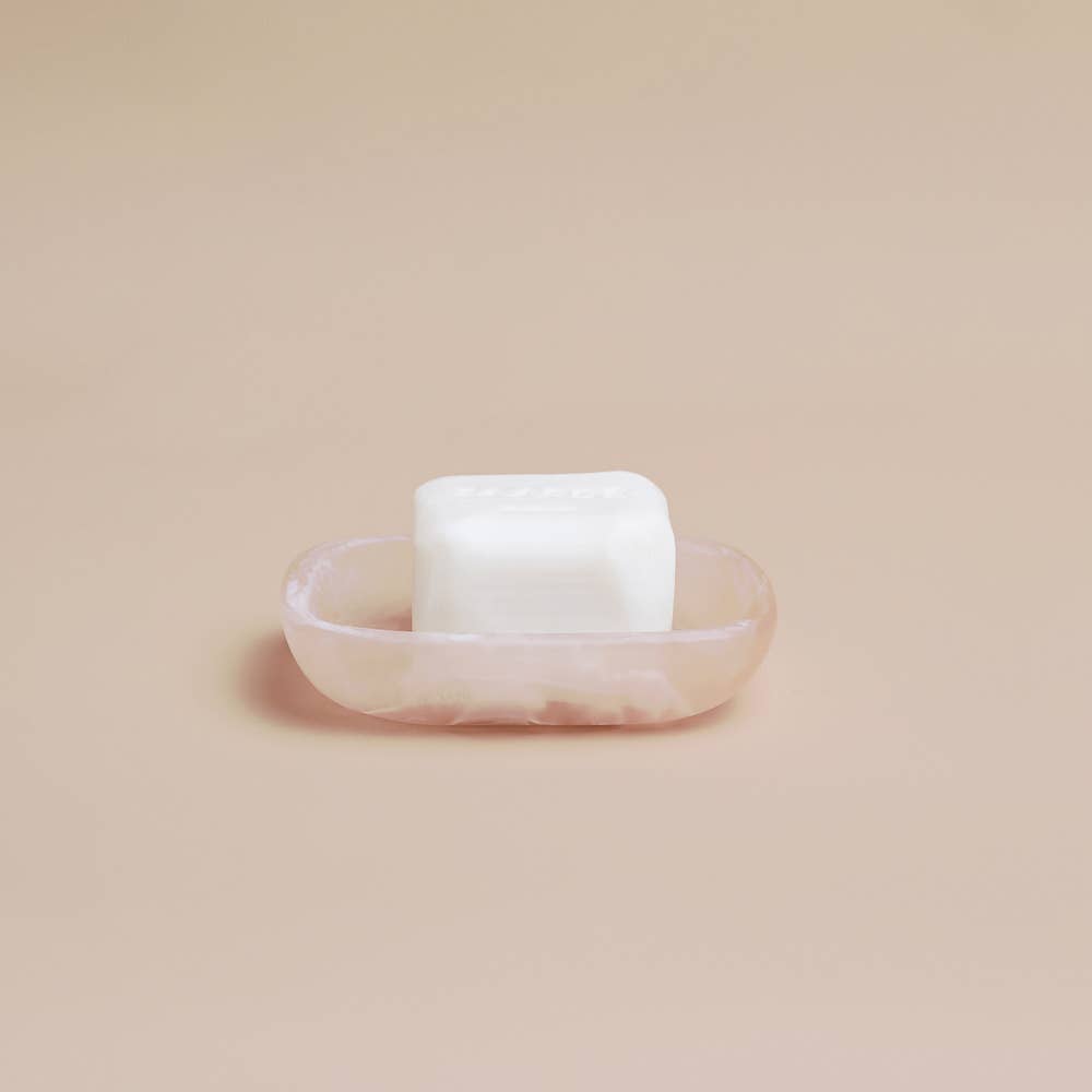 flow resin soap dish | peach blush