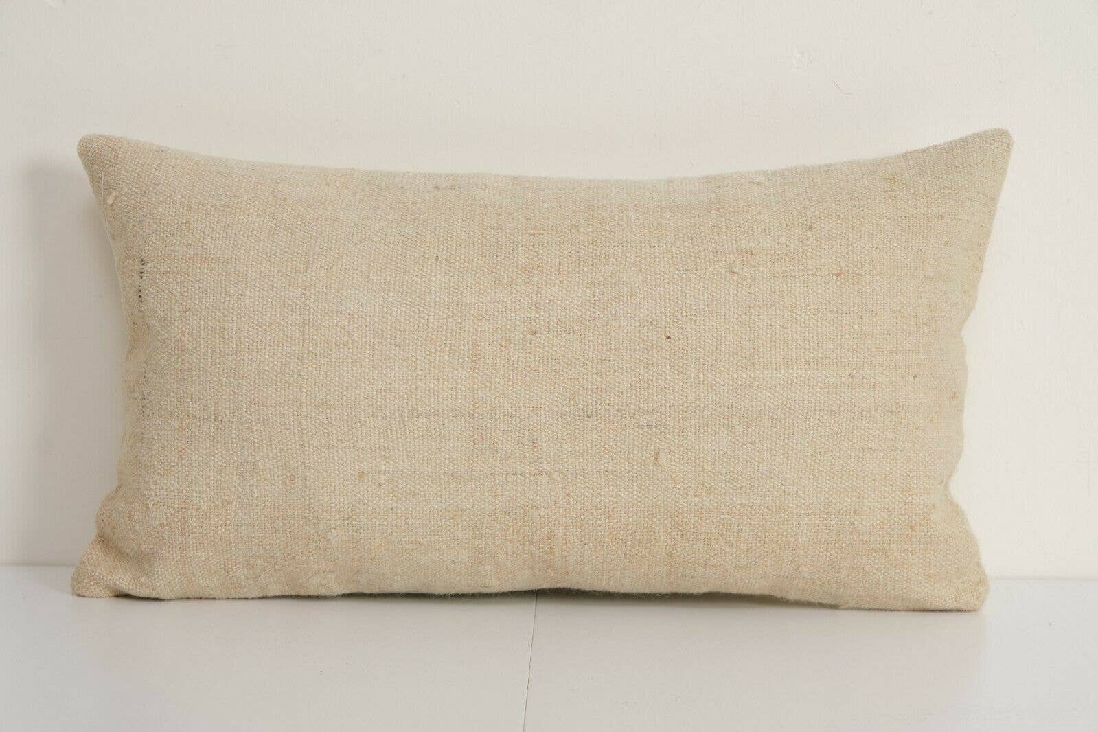 12" x 20" vintage kilim pillow striped lumbar